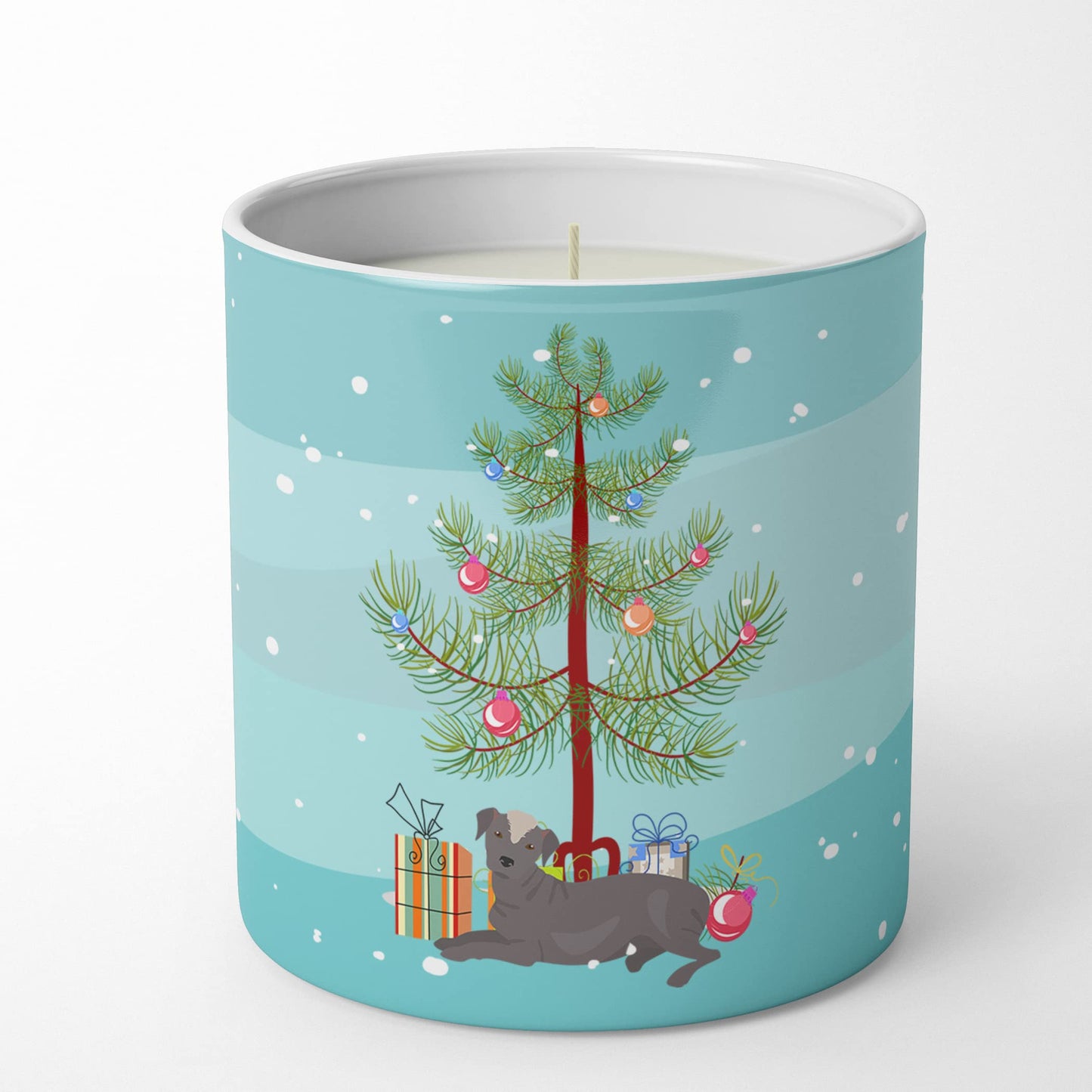 Caroline's Treasures CK3499CDL Ecuadorian Hairless Dog Christmas Tree 10 oz Decorative Soy Candle Nature Soy Wax Essential Oil Home Decor Ideal for Bedroom Kitchen Bath Office Gift, 10 oz