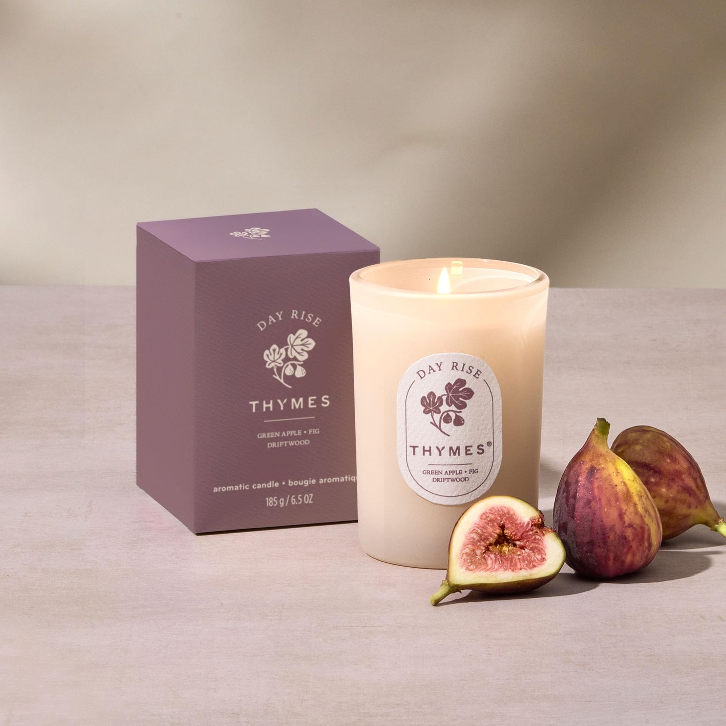 Thymes Scented Candles for Home Decor - Luxury Home Fragrance Gifts for Women & Men (6.5 oz, Day Rise)