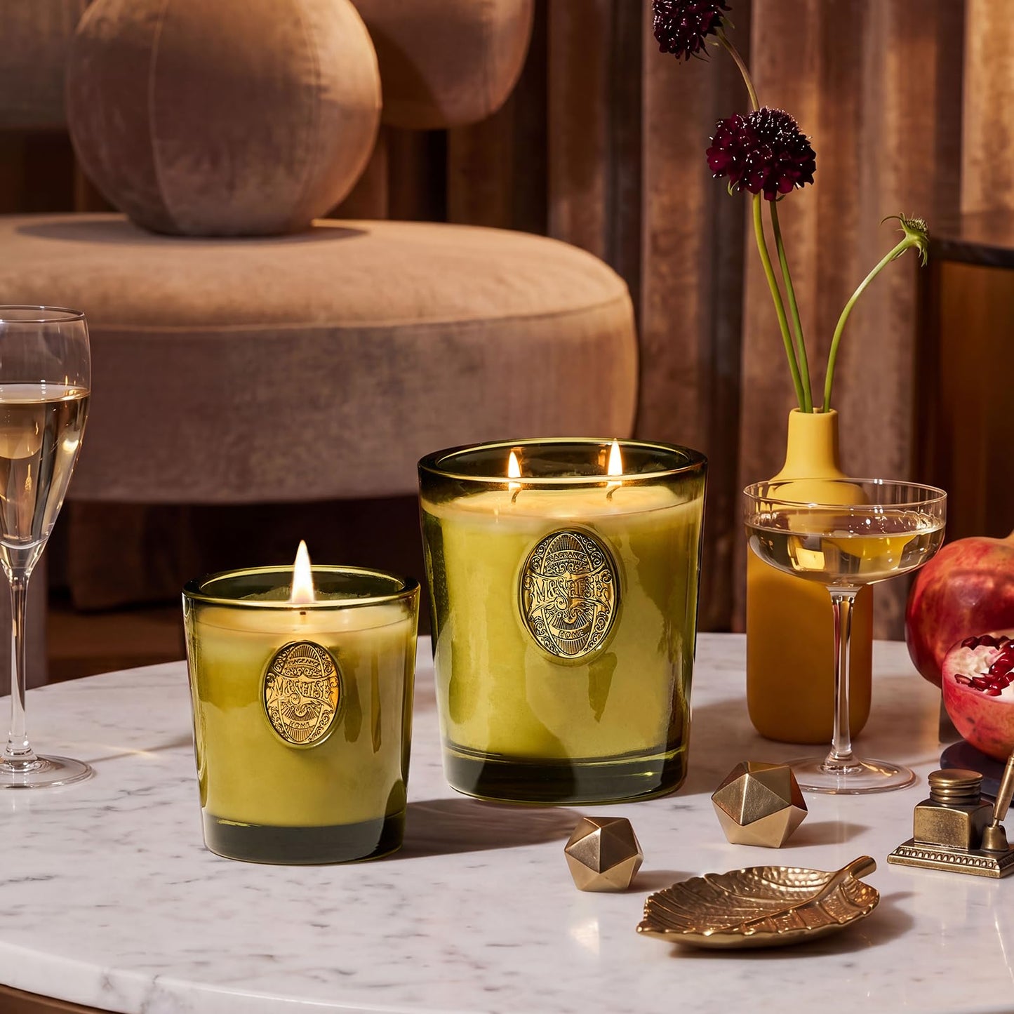M&SENSE Natural Soy Candle | Forest Cabin & Green | 9.2 oz, 50H Burn Time | Luxury Scented Candle for Relaxation, Gifting, Home Décor | Ideal for Bedroom, Office, Party Ambiance