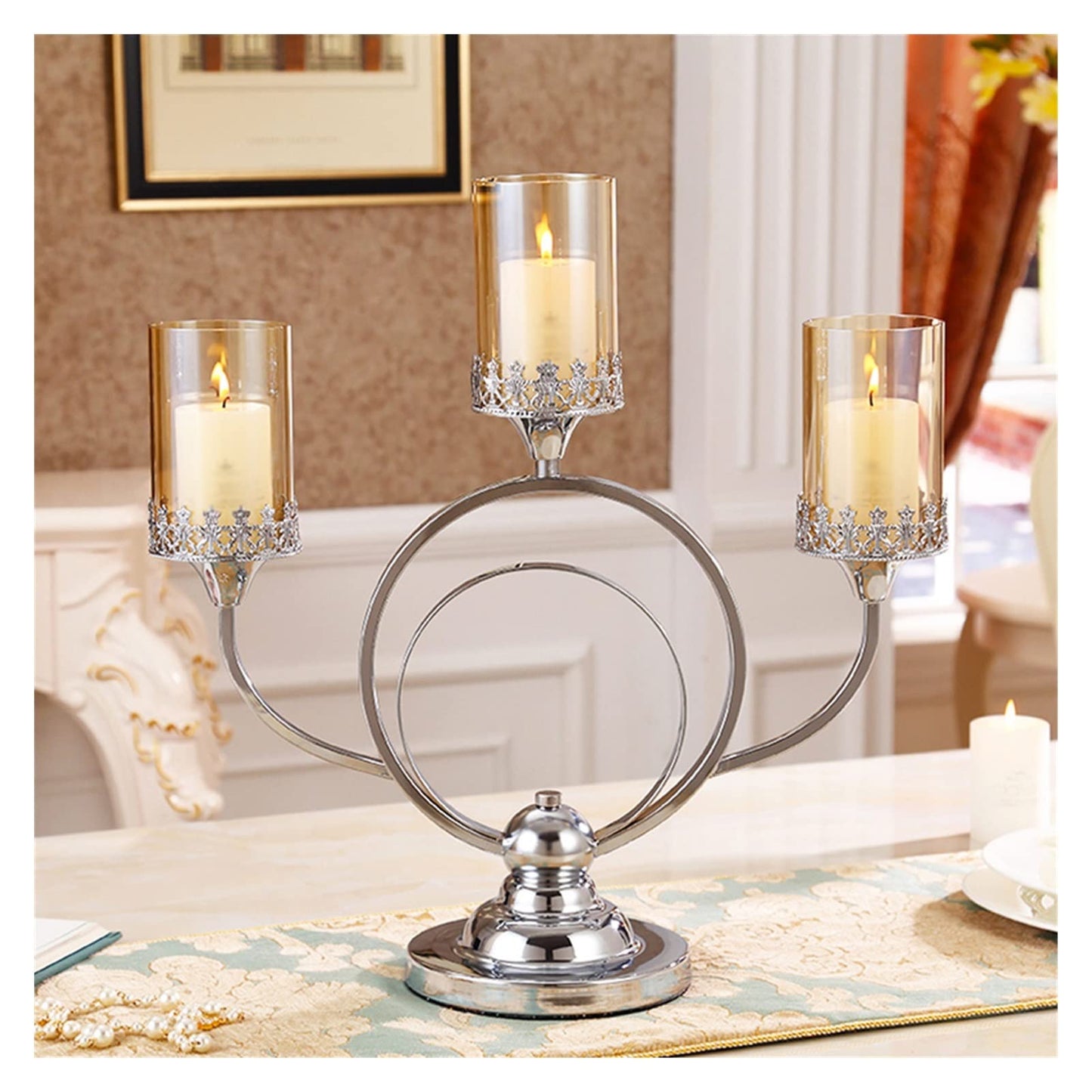 Candlestick Holders Modern Candle Holder Romantic Creative Candle Holder Wedding Decoration Candle Light Dinner Props Metal Candle Holder Ornaments Candle Holders