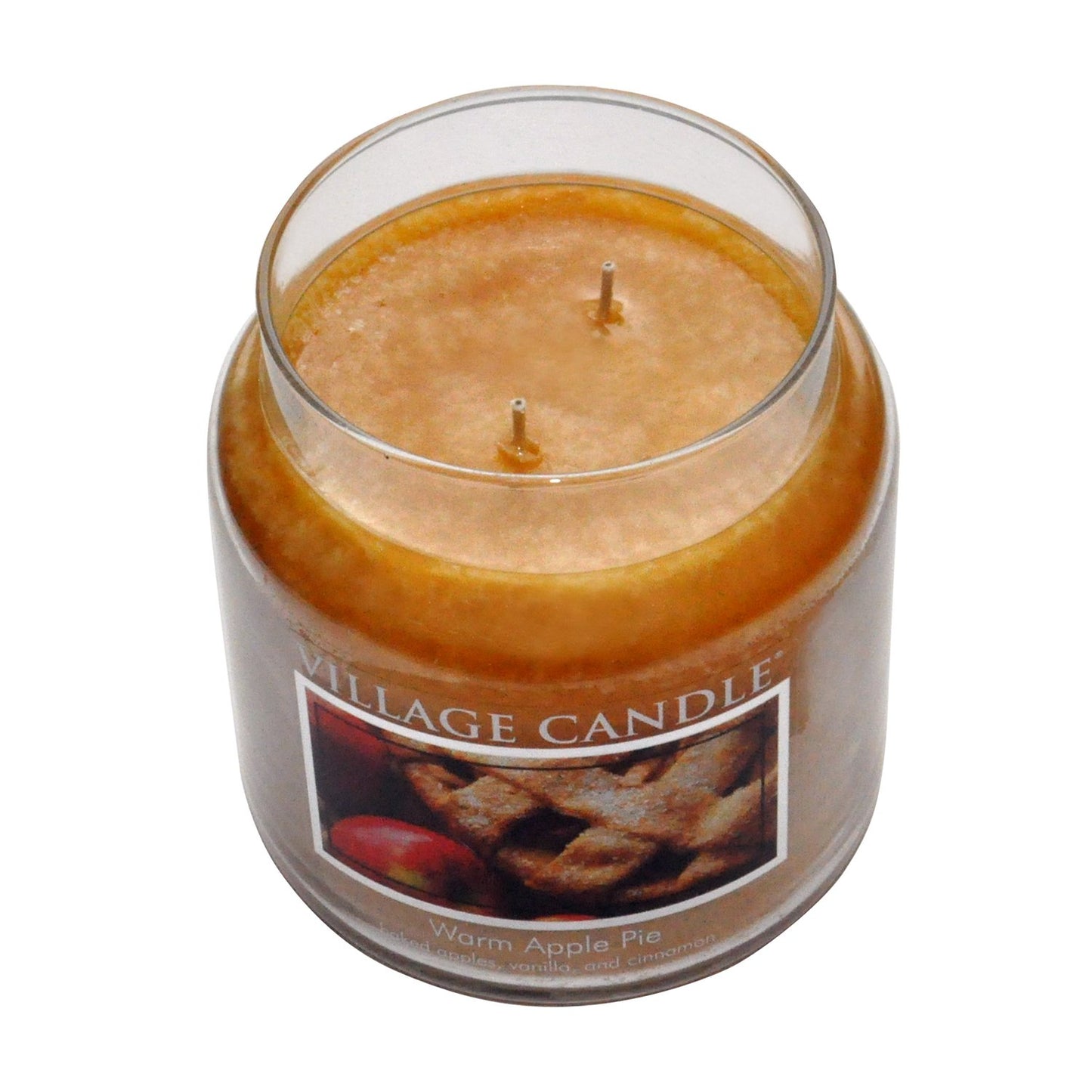 Village Candle Warm Apple Pie Large Glass Apothecary Jar Scented Candle,21.25 oz,Brown,(Pack of 6)