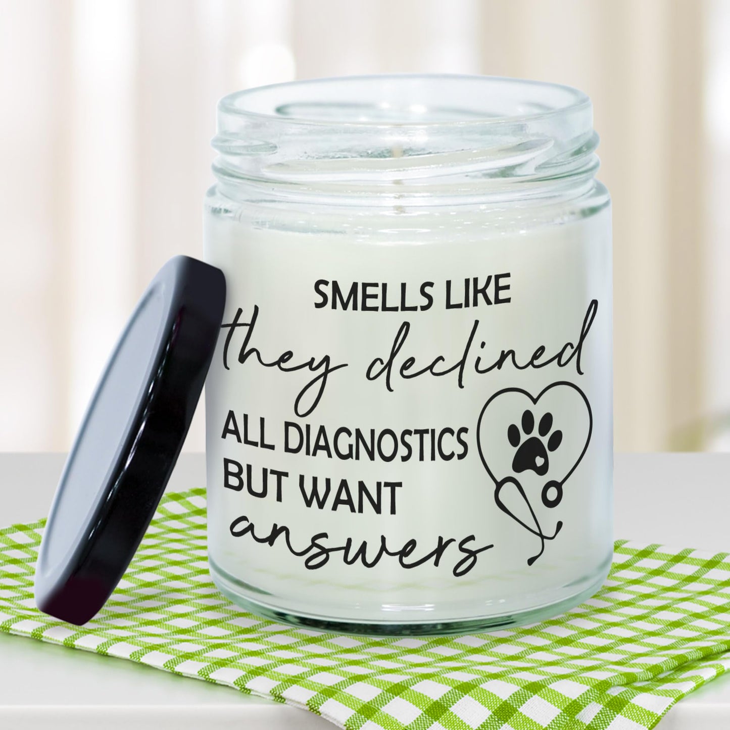 MEDROC Funny Veterinary Medicine Candle - 9oz Vanilla, Vet Gifts for Women Men, Vet Tech Week Gifts for Technician Veterinarian Assistant Receptionist Animals Care Doctor