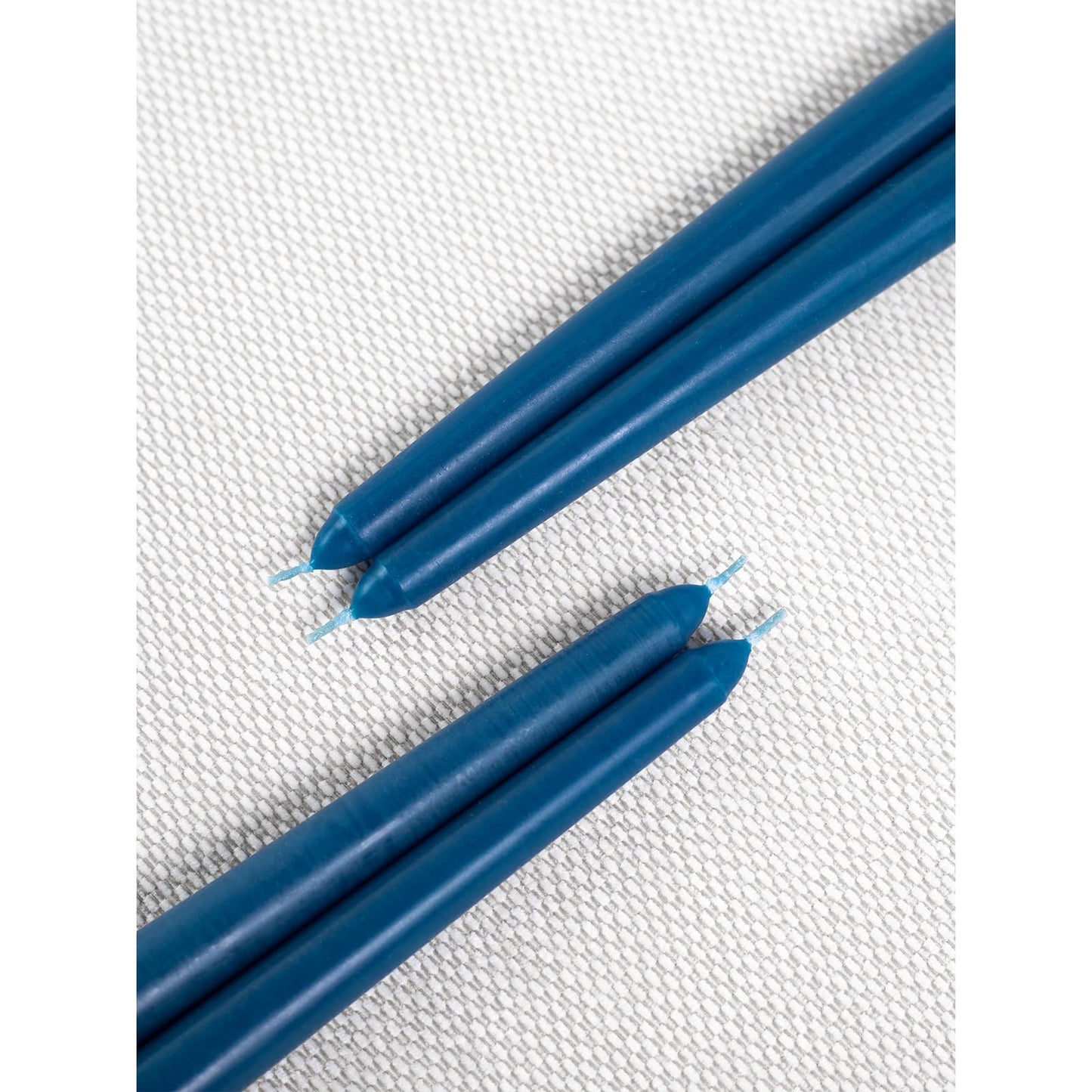 CANDWAX Dark Blue 8 inch Taper Candles Pack of 4 - Long Burning Unscented Smokeless Dripless Tall Candle Sticks - Perfect for Parties, Celebrations, Special Occasions or as a Dinner Table Centerpiece