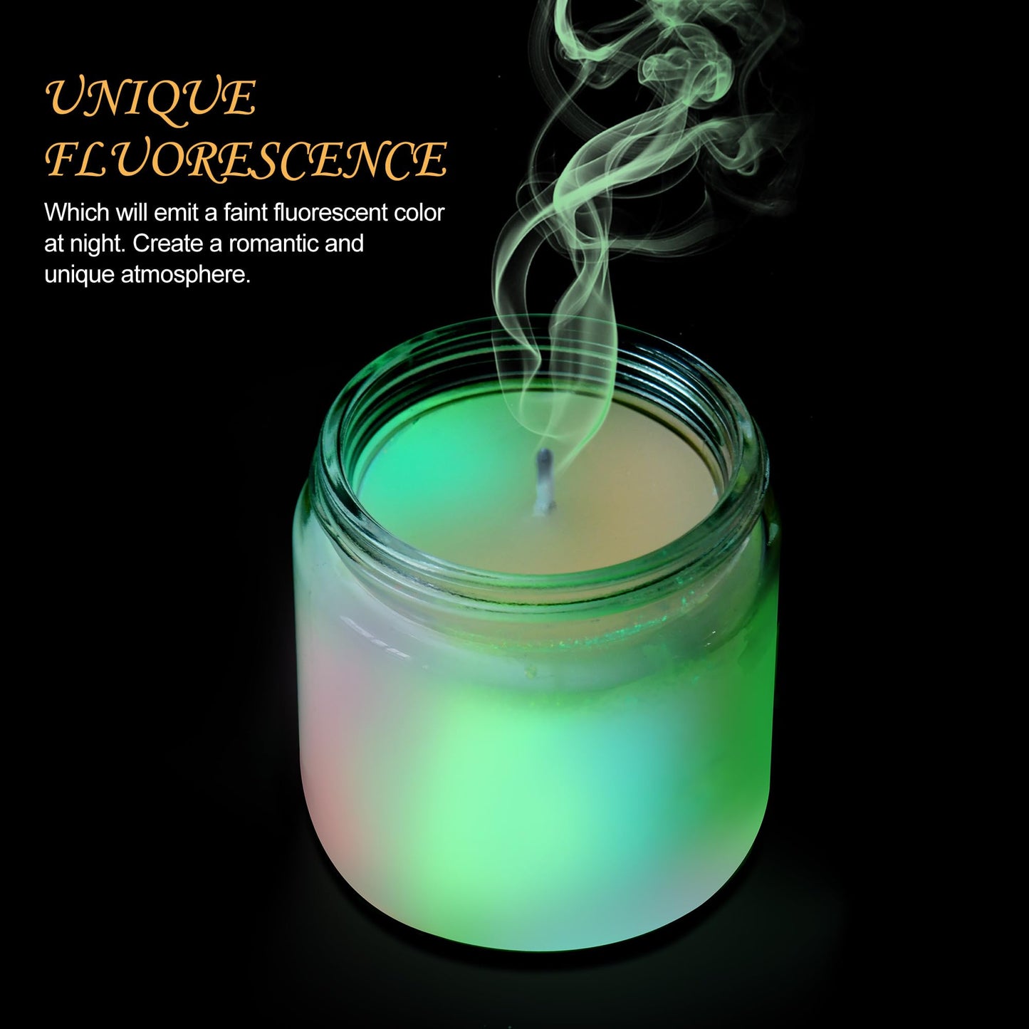 SUPXYC Fluorescent Soy Wax Low Temperature Candles, Low Heat Body Safe Candles Wax Play for Couples, Wedding, Night Party (4.2 oz, Mixed Fluorescence)