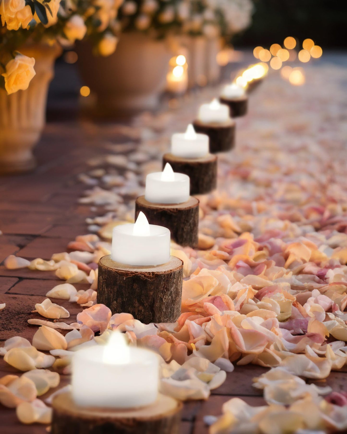 BEICHI Flameless Candles, 100Pack Battery Operated Candle, LED Tea Lights Candle Battery Operated, Flickering Fake Votives for Wedding Halloween Christmas Diwali- Pure White Light