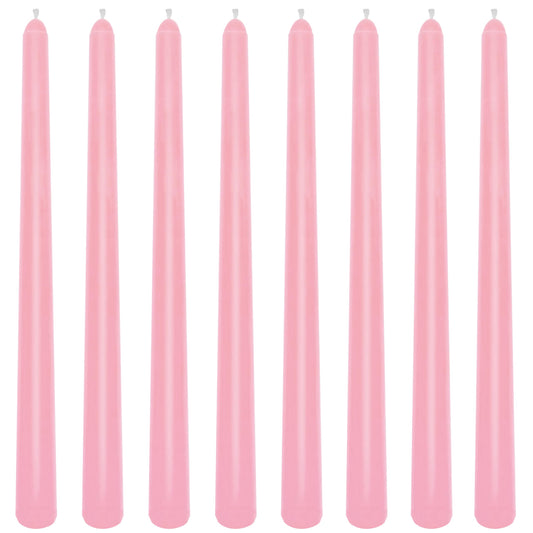 8 Pack 10 Inch Pale Pink Smooth Taper Candle Set, 7/8 Inch Unscented Driples Candlesticks for Home Decoration, 6-7 Hours Burn