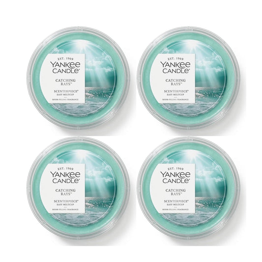 Yankee Candle Catching Rays Fragrance MeltCups for Scenterpiece Warmers, Fresh & Clean Summer Scent, (Pack of 4)
