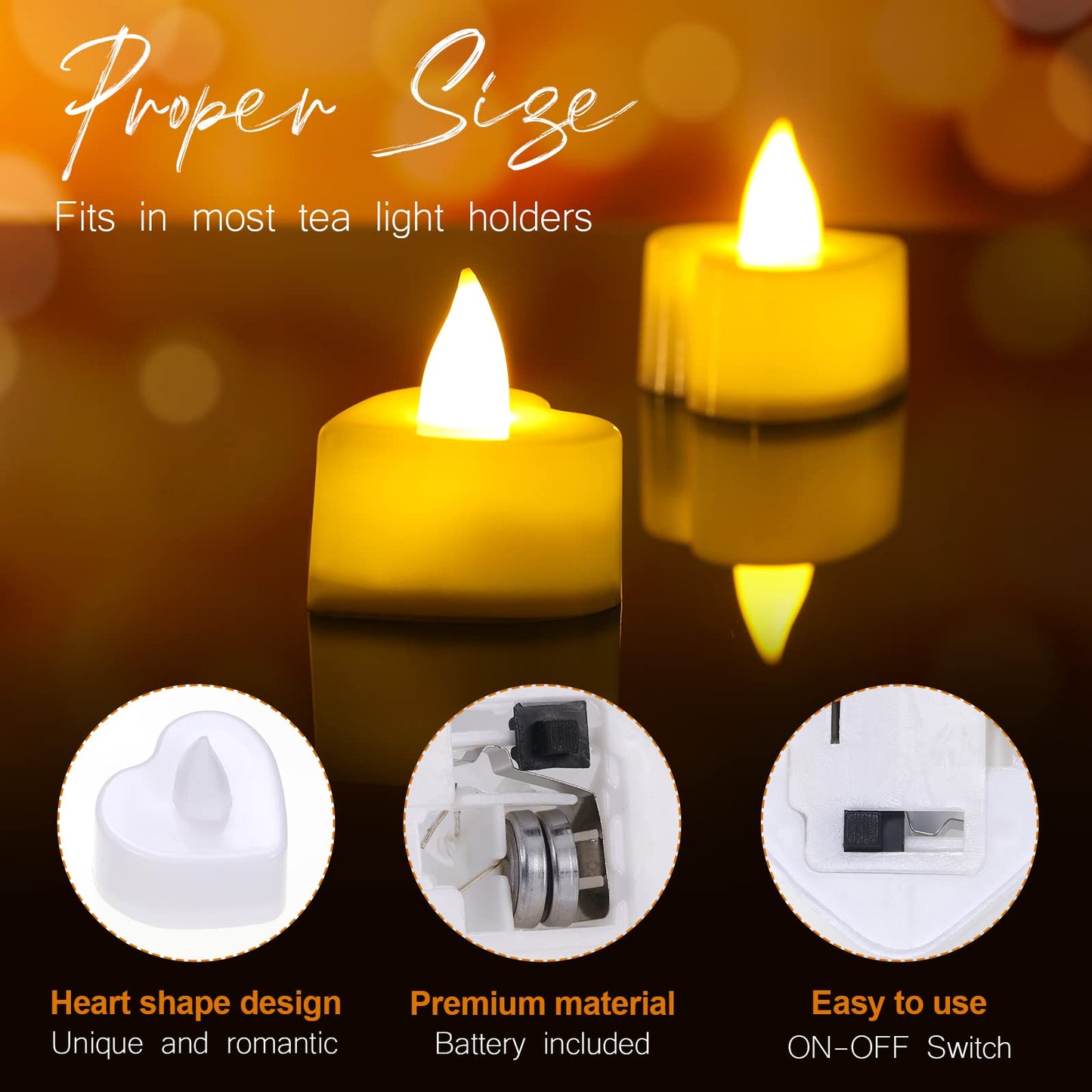 Coume 120 Pcs Romantic LED Heart-Shaped Candles with 6000 Rose Petals Set, Perfect for Weddings, Anniversaries, Home Decor, Date, Valentine’s Day, Battery-Operated, Reusable (Warm White Light)