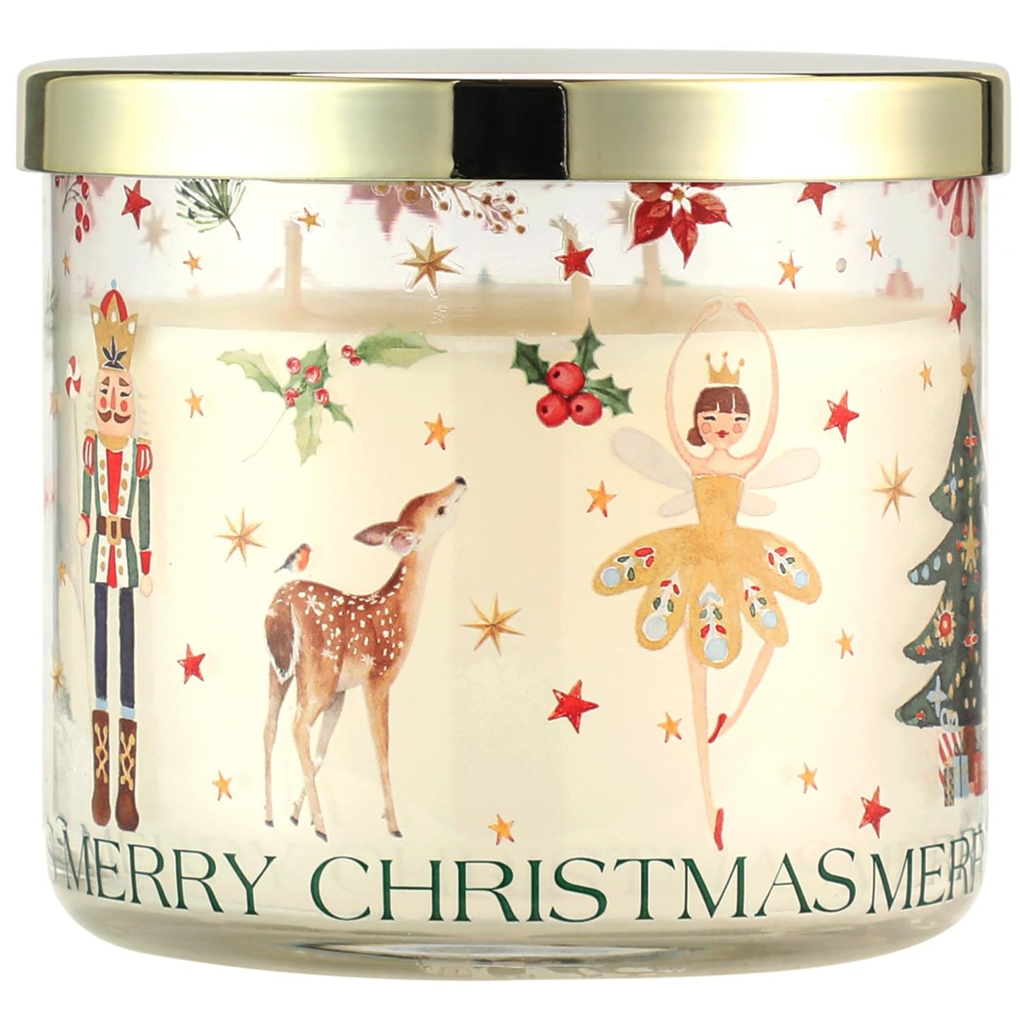 Christmas Candle, Pine Scented Candle, Xmas Candle Gift, Christmas Tree Nutcracker Ballet Girl Design, Winter Candles Gift, 14oz