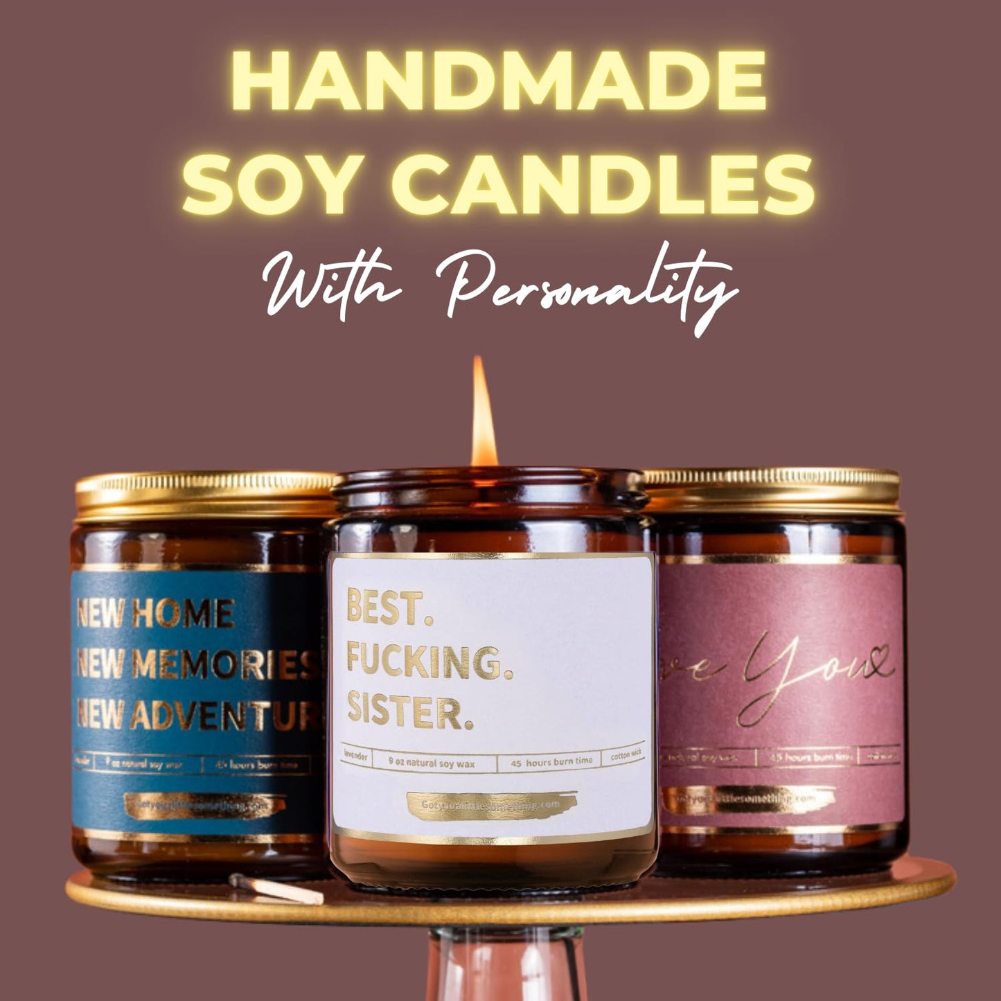 Best Sister Ever Scented Candle - Funny Birthday Gifts for Sister from Sisters - Sister Birthday Gift for Women - Cool Sisters Candle for Bonus Stepsister, Step Sis in Law Present from Brother