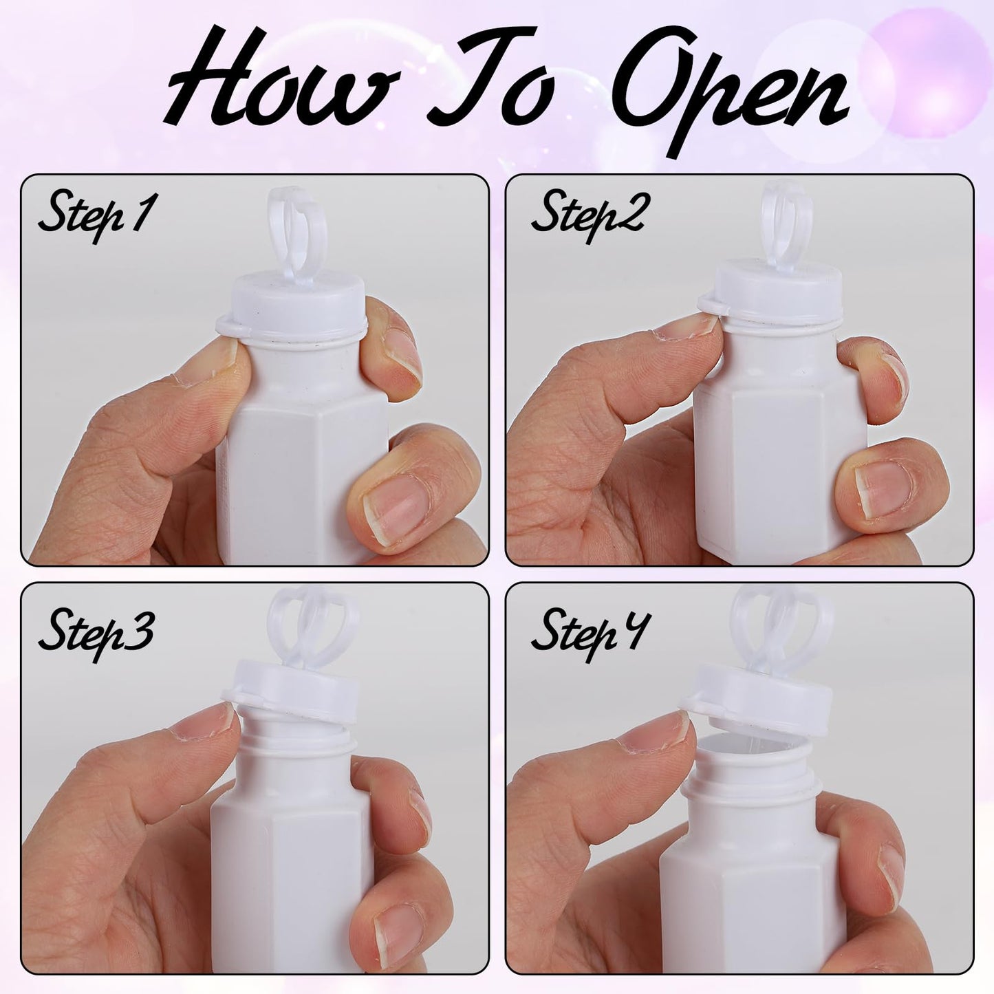 WAYASDCU 100 Sets Wedding Party Favors White Mini Bubble Bottles Greeting Card Goodie Bag Wedding Bubbles for Guests, Anniversary, Engagement, Celebration
