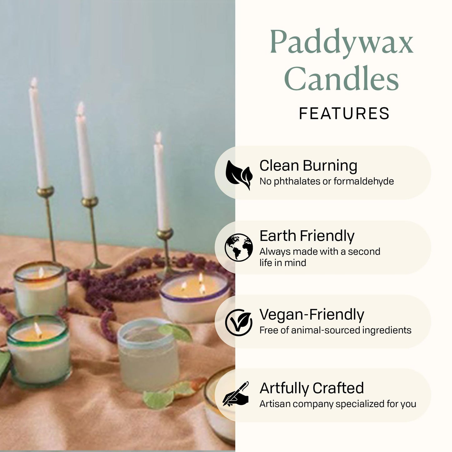 Paddywax La Playa, Vanilla Rosa Scented Candle in Reusable Hand-Blown Bubble Glass, Soy Wax Candle with Approx. 40 Hour Burn Time, Decorative Gift Candle for Home, Vanilla Rosa, 9 oz