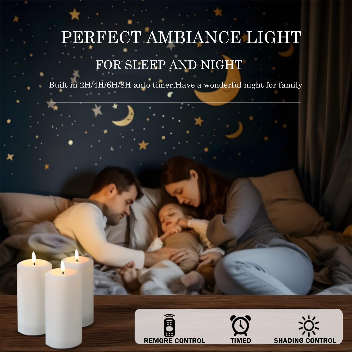 Hinabichan Flameless Candles Battery Operated with Remote and 2/4/6/8 H Timer, 6pcs Flickering Fake Electric Candles for Festival Wedding Home Party Decor (D3 x H 6") (White)