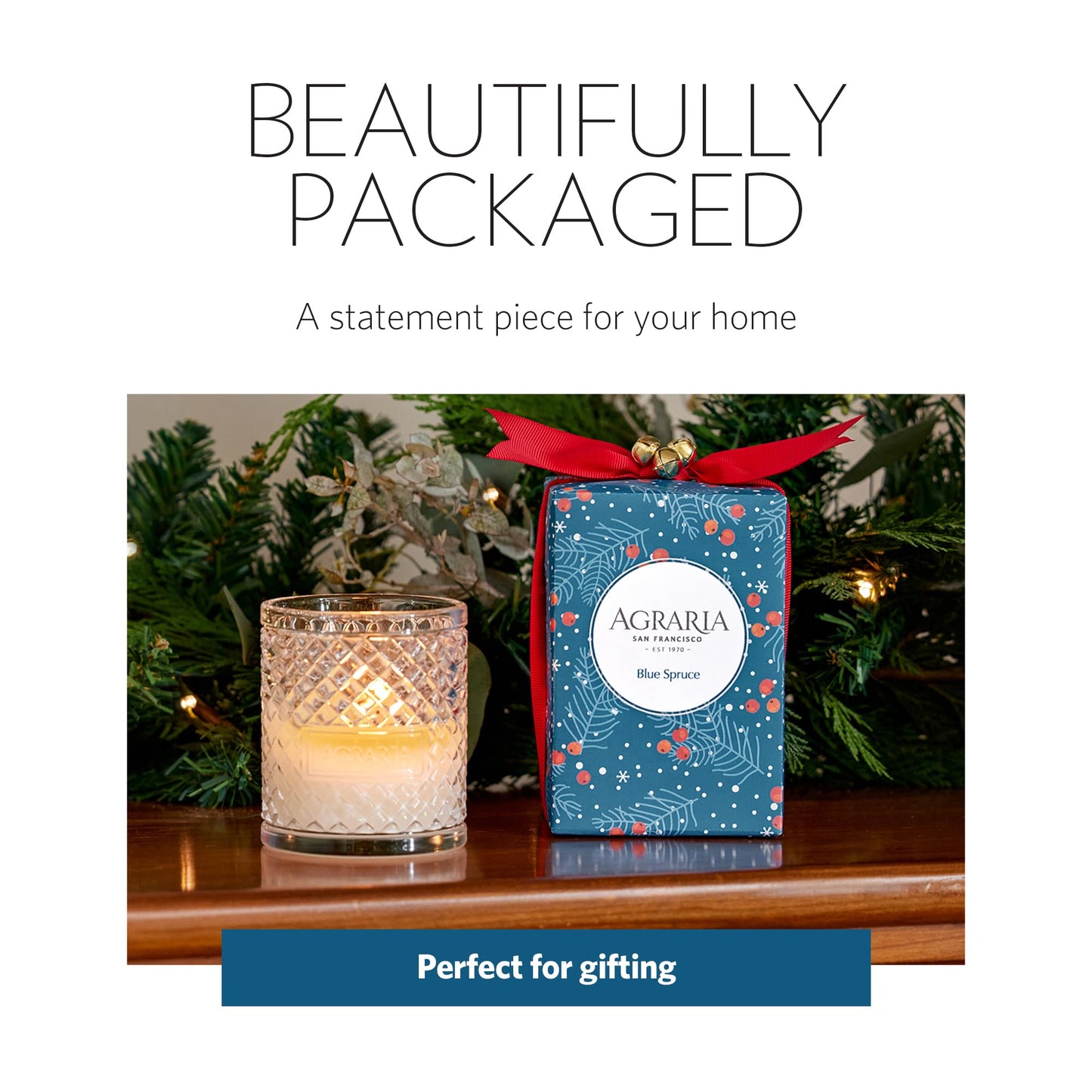 AGRARIA Scented Candles, 7 Oz, Long-Lasting Scented Candles for Home, Elegant Home Fragrance Gifts for Men and Women