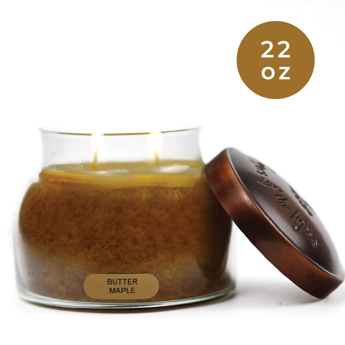 A Cheerful Giver - Butter Maple Mama Scented Glass Jar Candle (22oz) with Lid & True to Life Fragrance Made in USA
