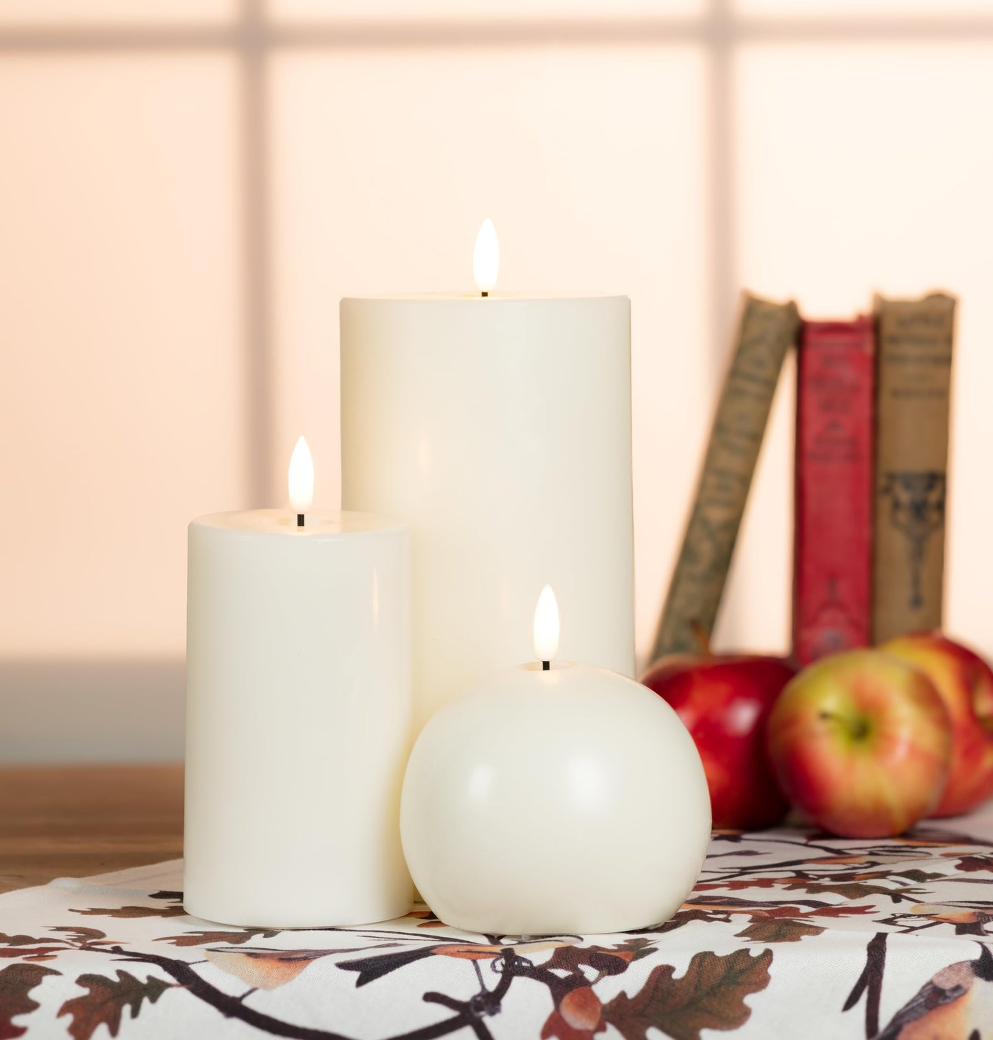 Abbott Collection Wax LED Flameless Ball Candle - Sand (4" D)