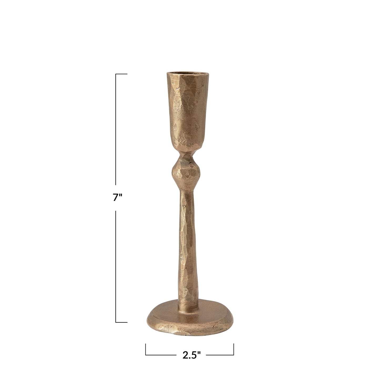 Creative Co-Op Hand-Forged Metal Taper Candle Holders (Set of 2)