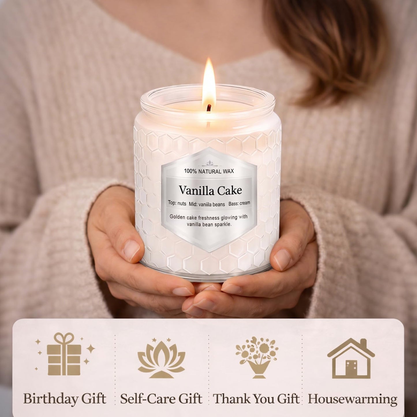 Scented Candles Gift Set for Women, 6 Pack Aromatherapy Soy Candles for Home, Long Lasting Decorative Jar Candles for Birthday, Relaxation, Self Care