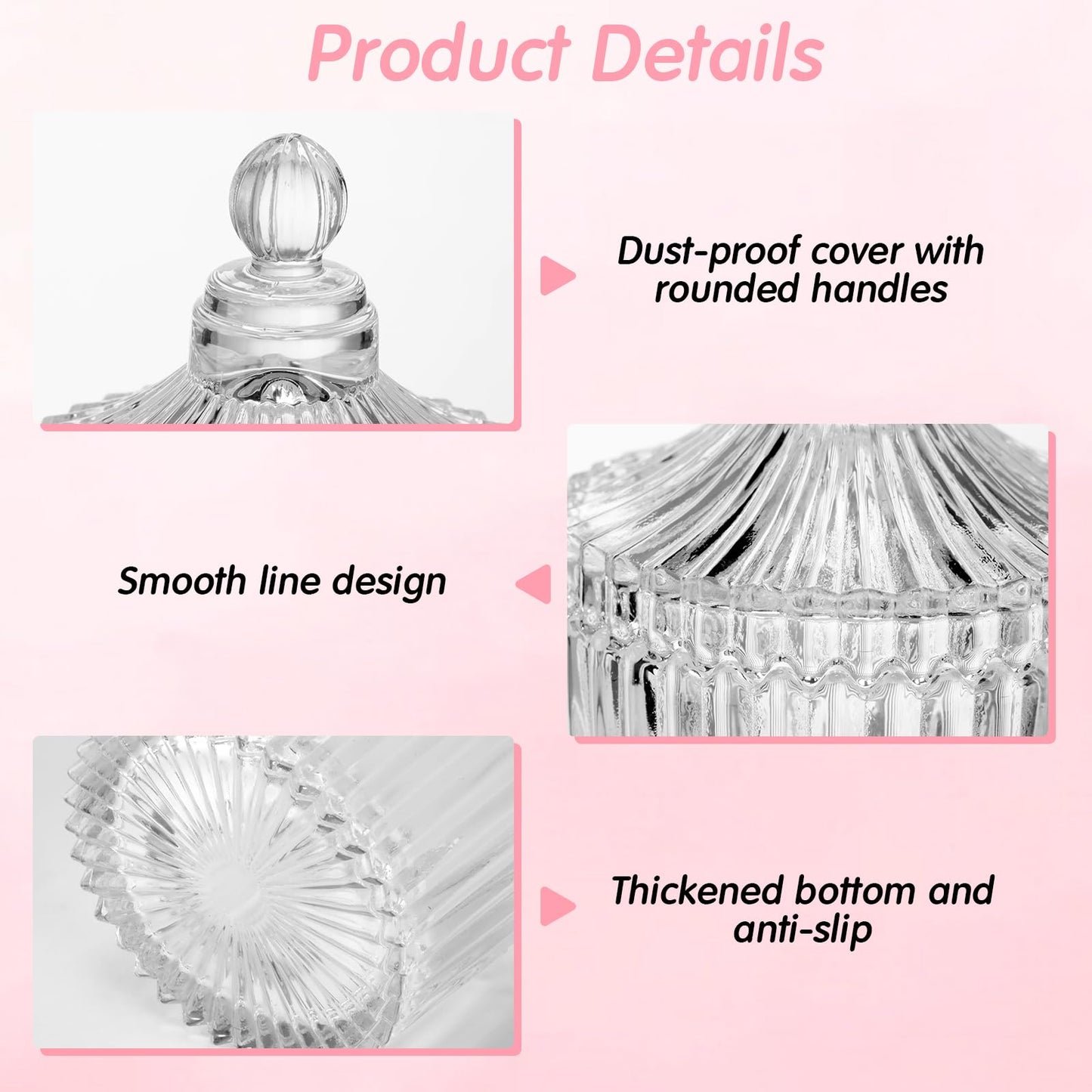 FoldTier 24 Pcs Votive Candle Holders Bulk, Glass Jars with Lids, Tealight Holders for Table Centerpieces, Home Decor Wedding Bridal Summer Baby Shower Favors