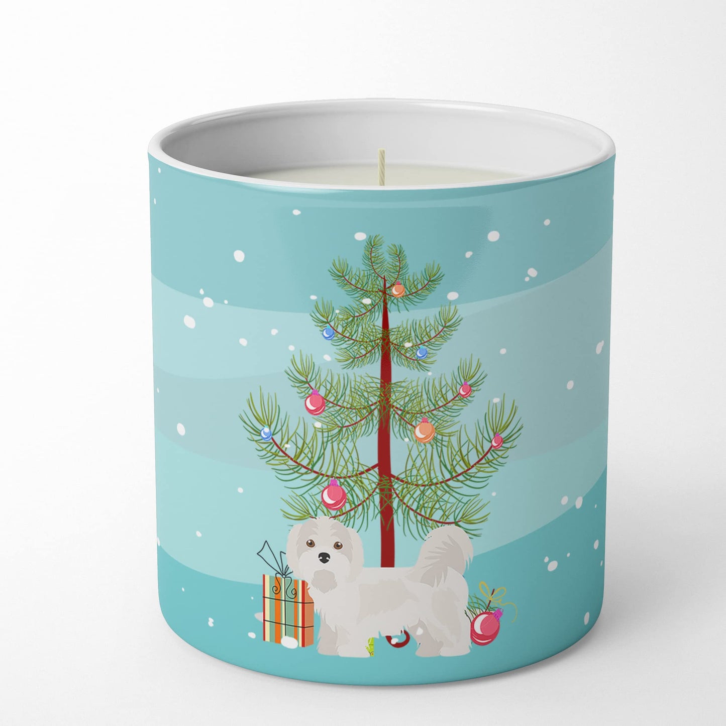 Caroline's Treasures CK3467CDL KYI-Leo Christmas Tree 10 oz Decorative Soy Candle Nature Soy Wax Essential Oil Home Decor Ideal for Bedroom Kitchen Bath Office Gift, 10 oz