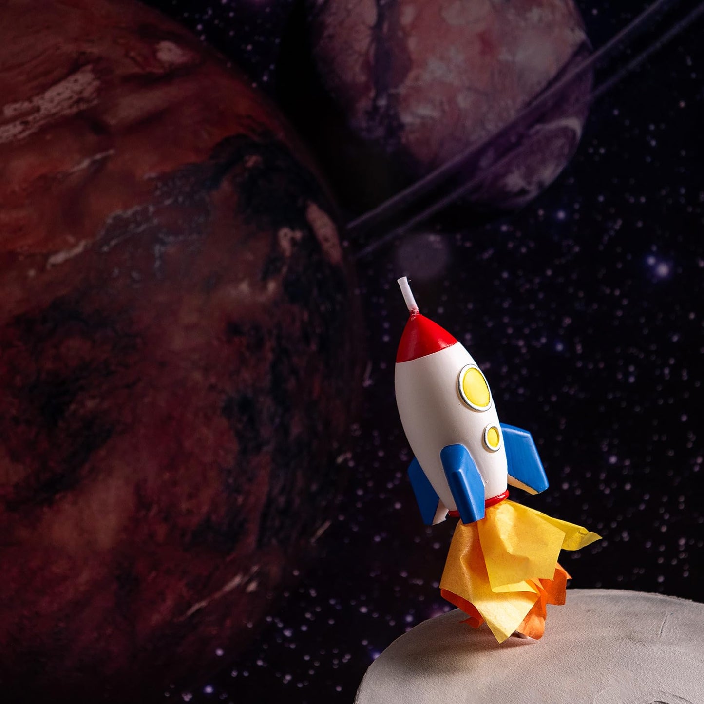 Rocket Birthday Candle Cake Topper