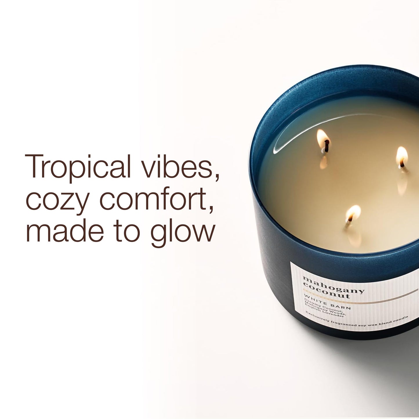 Bath & Body Works 3-Wick Candle, Mahogany Coconut Candle, Strong Throw, Long-Lasting Burn Up to 45 Hours, Exclusively Fragranced Soy Wax Blend, 14.5 oz - 1 Pack