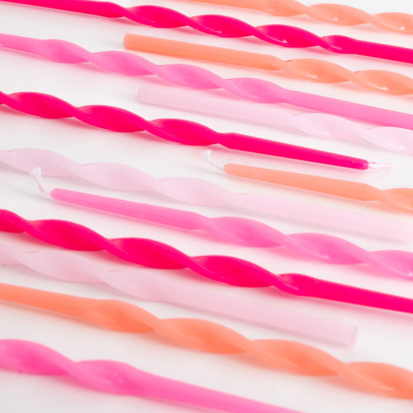 Meri Meri Twisted Long Birthday Candles for Cake (Pack of 16), 7" Tall, Unscented Meri Meri Birthday Candles