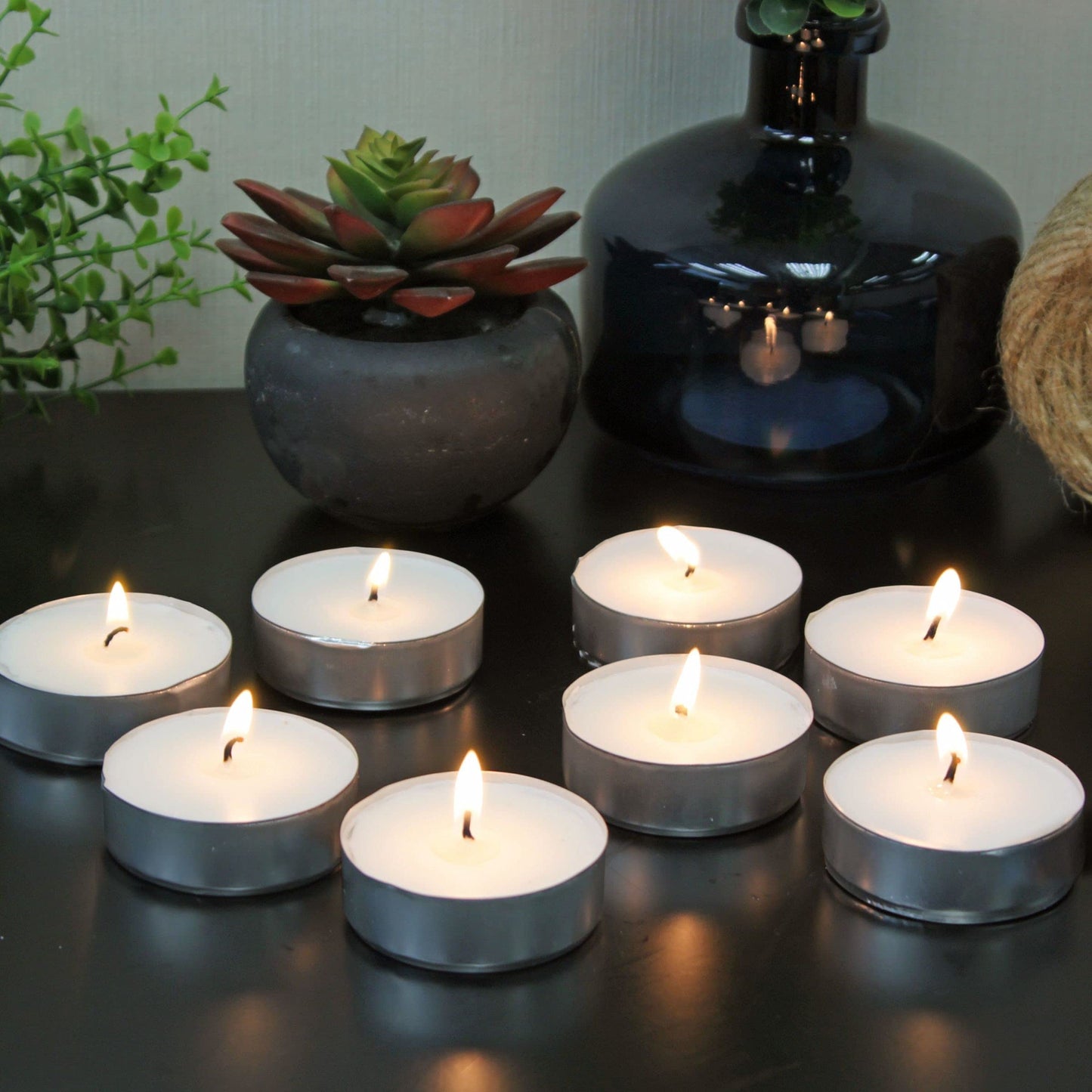 Stonebriar 20 Pack Unscented Mega Oversized Tea Light Candles with 9 Hour Extended Burn Time