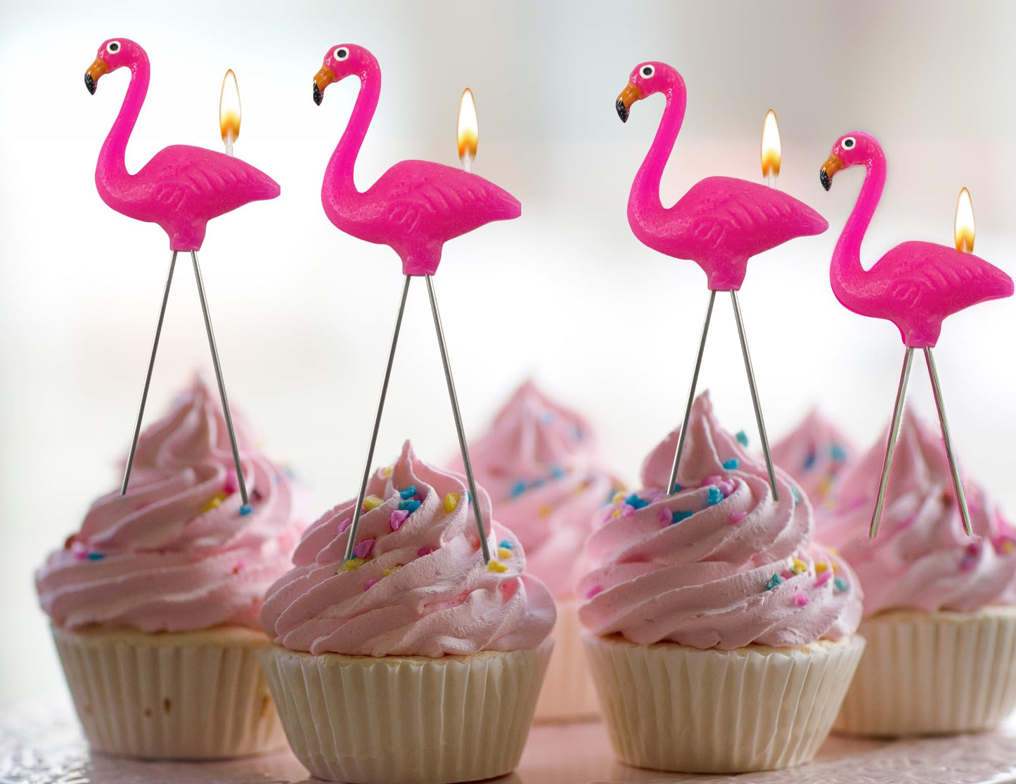 Streamline Imagined Decorative Birthday Candles - Flamingo (4 Candle Pack)