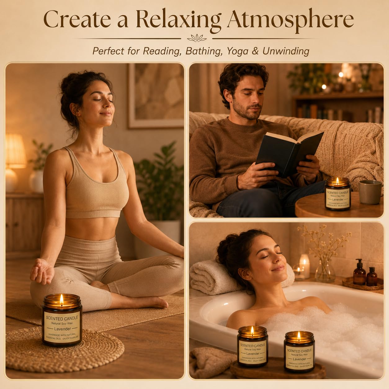 8 Pack Scented Candles, Natural Soy Wax with Elegant Packaging - Reassuring Gifts for Women and Men, Suitable for Valentine's Day, Mother's Day and Christmas