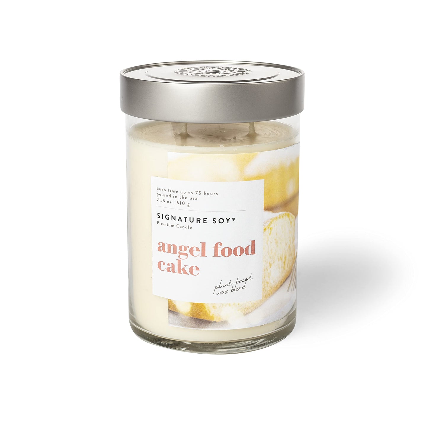 Signature Soy Lidded Angel Food Cake Scented Candle, Extra Large Jar