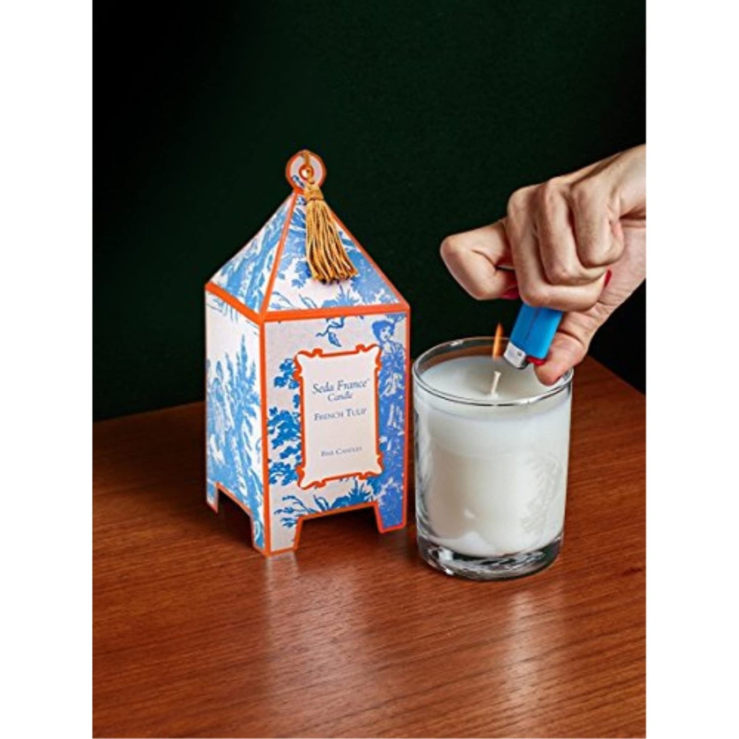 Seda France Japanese French Tulip Candle - Luxury Designer Candles - Japanese Pagoda Candle