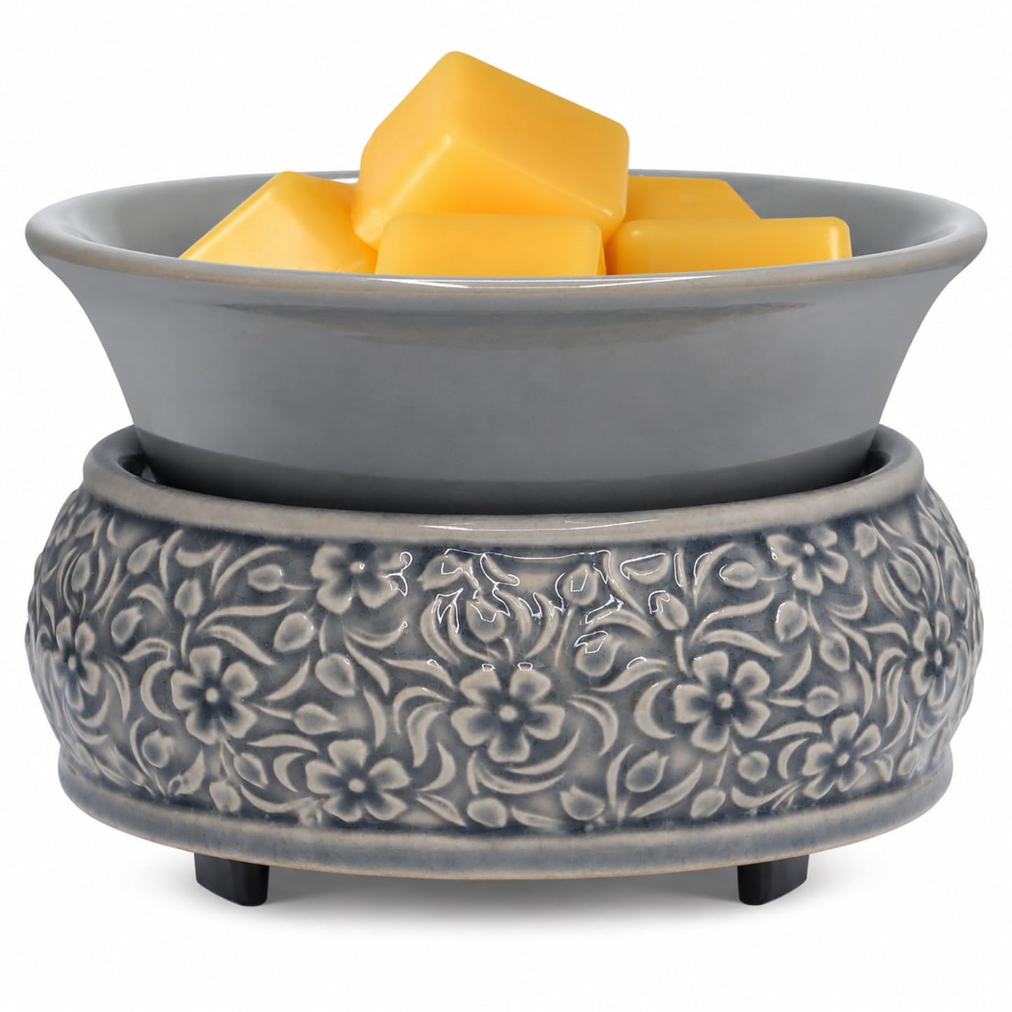 mocosa Wax Melt Warmer for Scented Ceramic Candle Warmer Home Fragrance Wax Burner for Mom Women(Blue)
