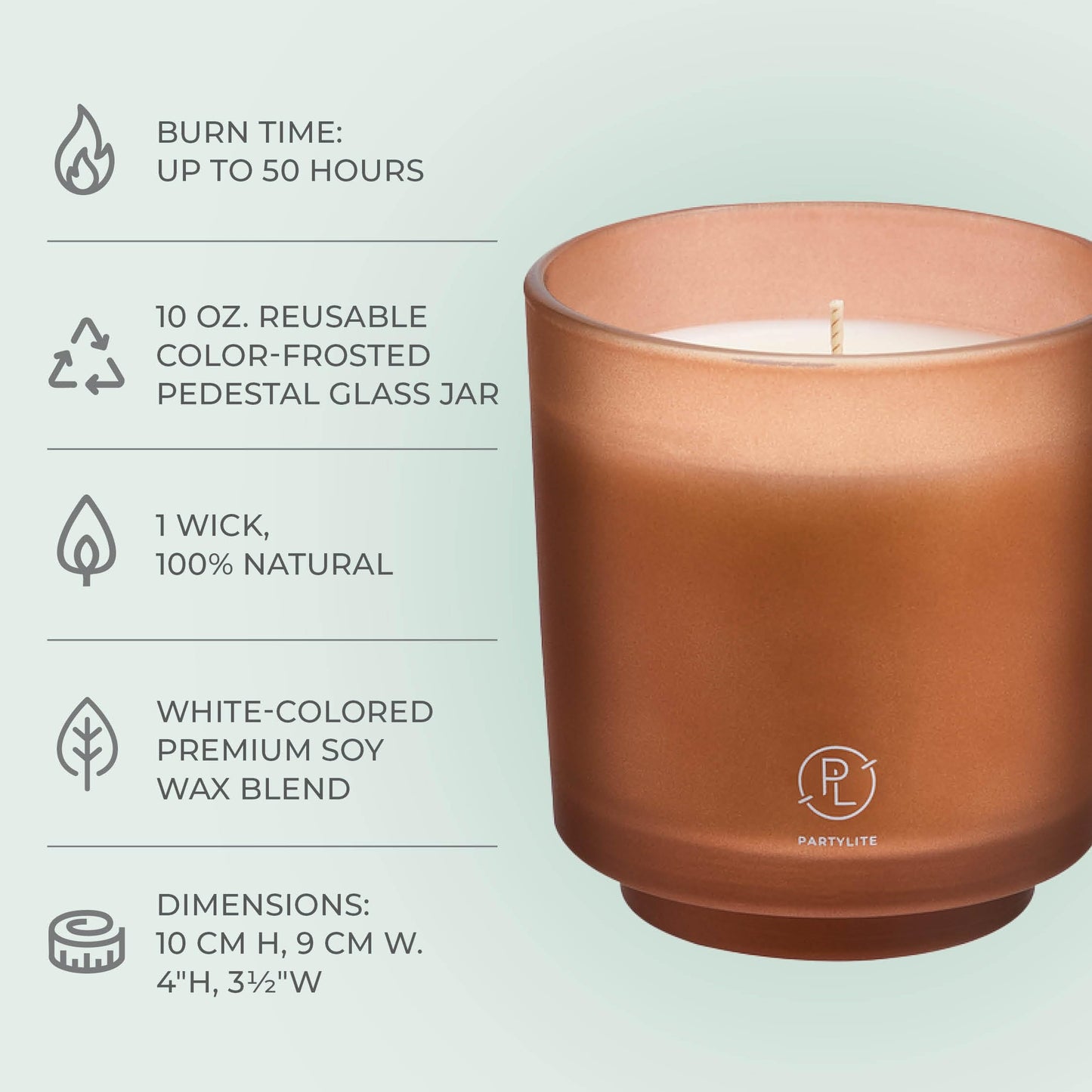 PartyLite Tamboti Woods Scented, Notes of Fragrant Amber, Smoked Patchouli, Lavender & Green Moss, 10oz 1-Wick Aromatherapy Refillable Jar Candle, 50 Hour Burn Time, Sustainable Wax in Reusable Vessel
