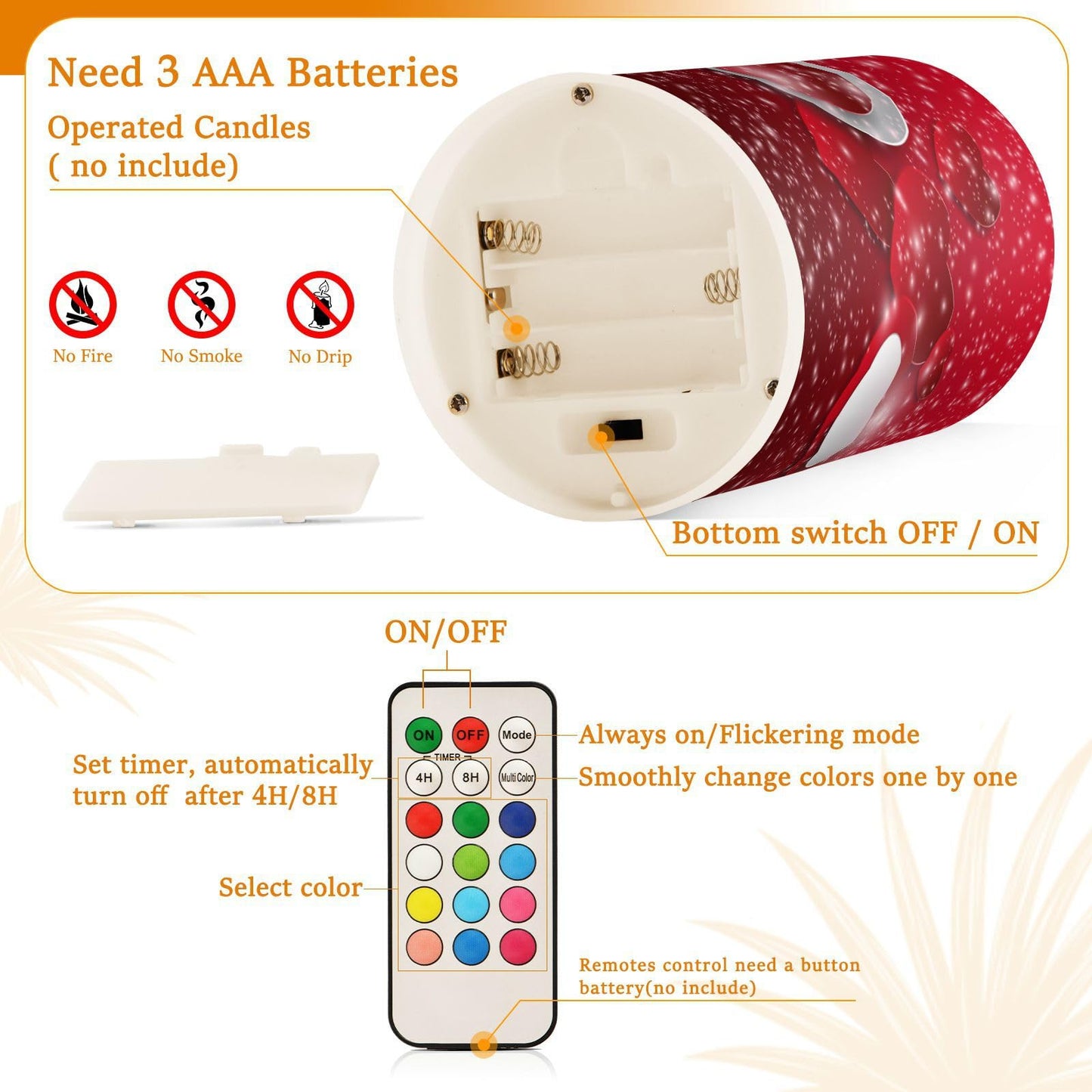 ALAZA Happy Valentines Day Hearts Flickering Flameless Candles Battery Operated with Remote Timer,Tea Light Candles LED Pillar Votive Candles Set of 2 for Outdoor Indoor Decorations