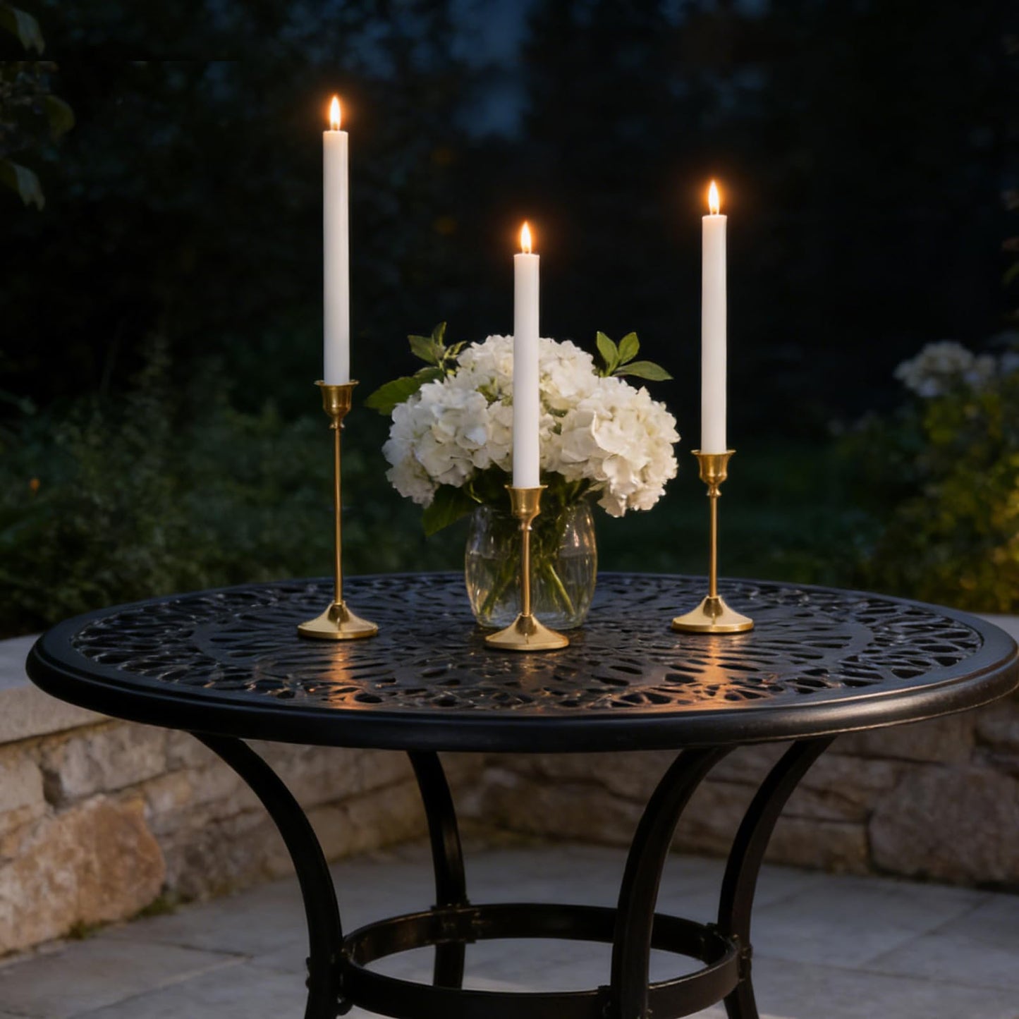 Bryzont Golden Taper Candle Holders Metal Gold Candlesticks Modern Candle Stick Holders Set of 3 for Dining Table, Weddings & Home Decor