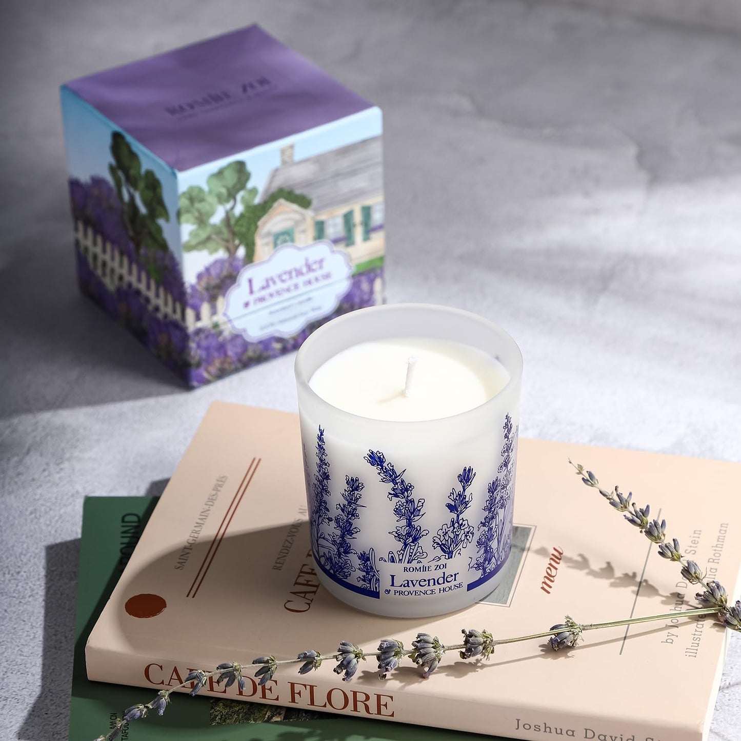 ROMIIE ZOI Scented Candle - Lavender & Rosemary- 6oz Aromatherapy Soy Wax Jar Candle for Home, Gifts for Women - 170g