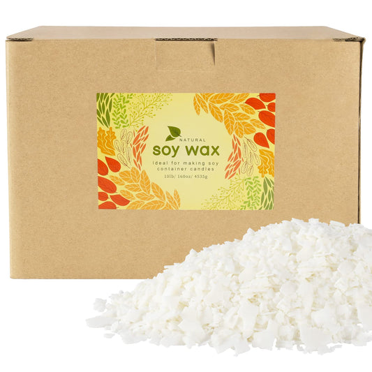 Grcdoyvl Pure Soy Wax Flakes,DIY Soft Candle,Natural Soy Wax for Candle Making 10 lb Bag