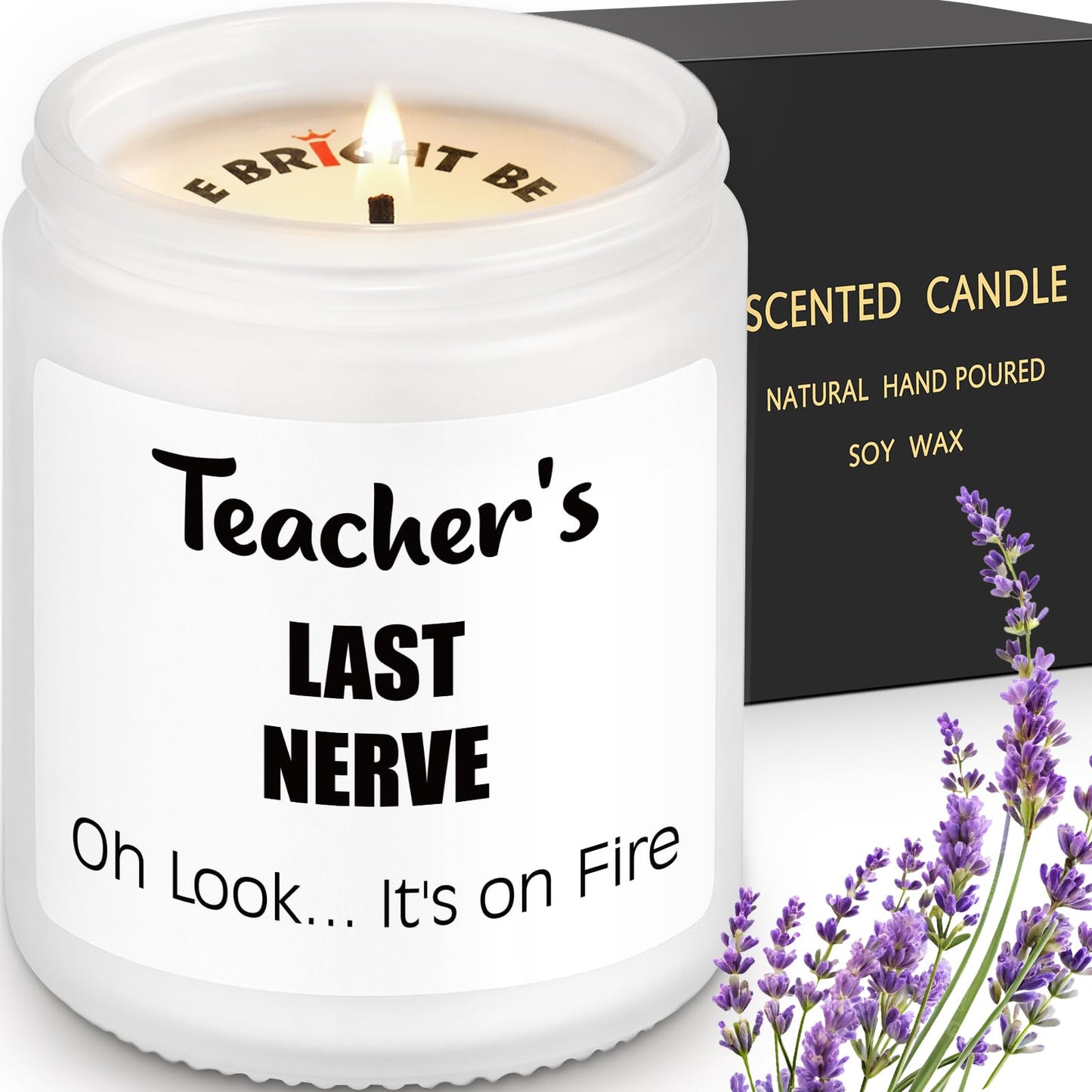 Teacher Appreciation Gifts, Teacher Appreciation Week Thank You Present, Graduation Gifts, Teacher's Last Nerve Lavender Scented Candle, Teacher Holiday Christmas Thanksgiving Present from Students