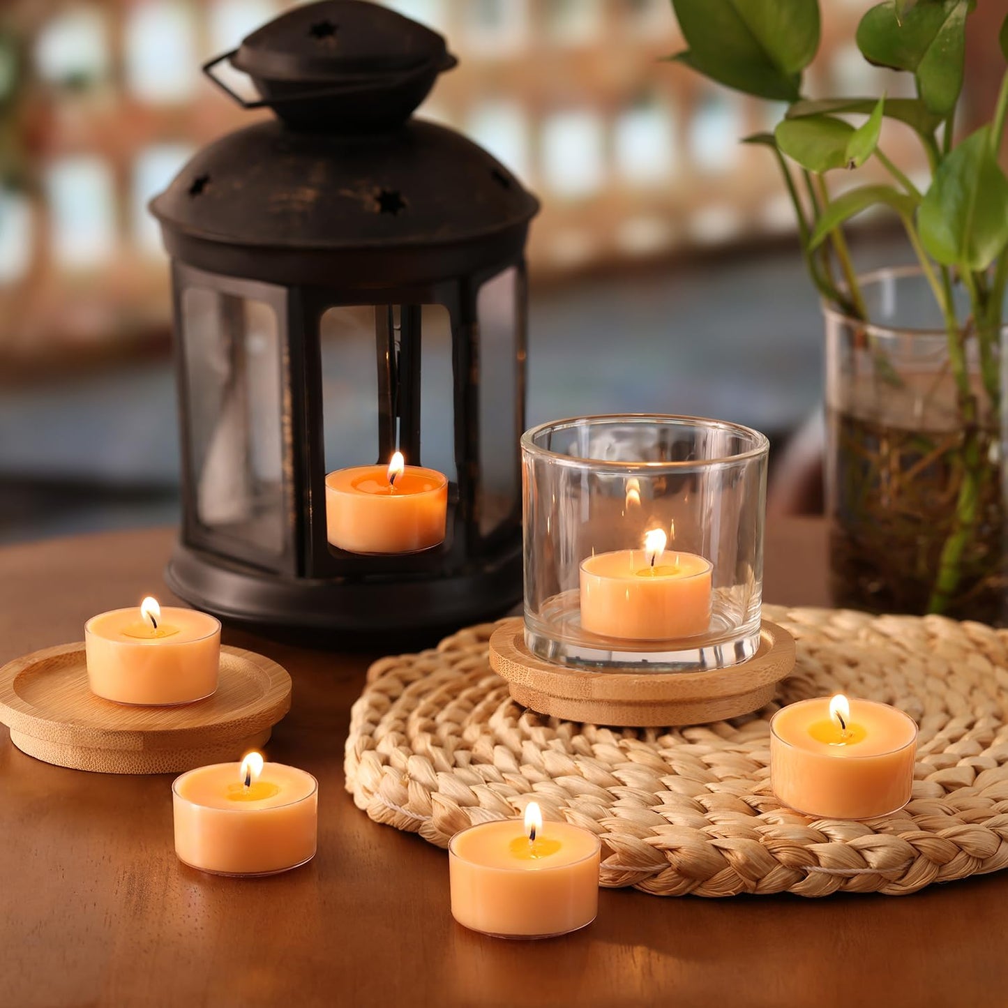 Scented Tea Lights Candles, Citrus Sunburst, 16 Pack – Vibrant Orange Scented Tealight Candles – 100% Palm Wax, 6 Hour Burn Aromatherapy Tea Light Votive Candle for Holiday Gatherings, Festive Decor