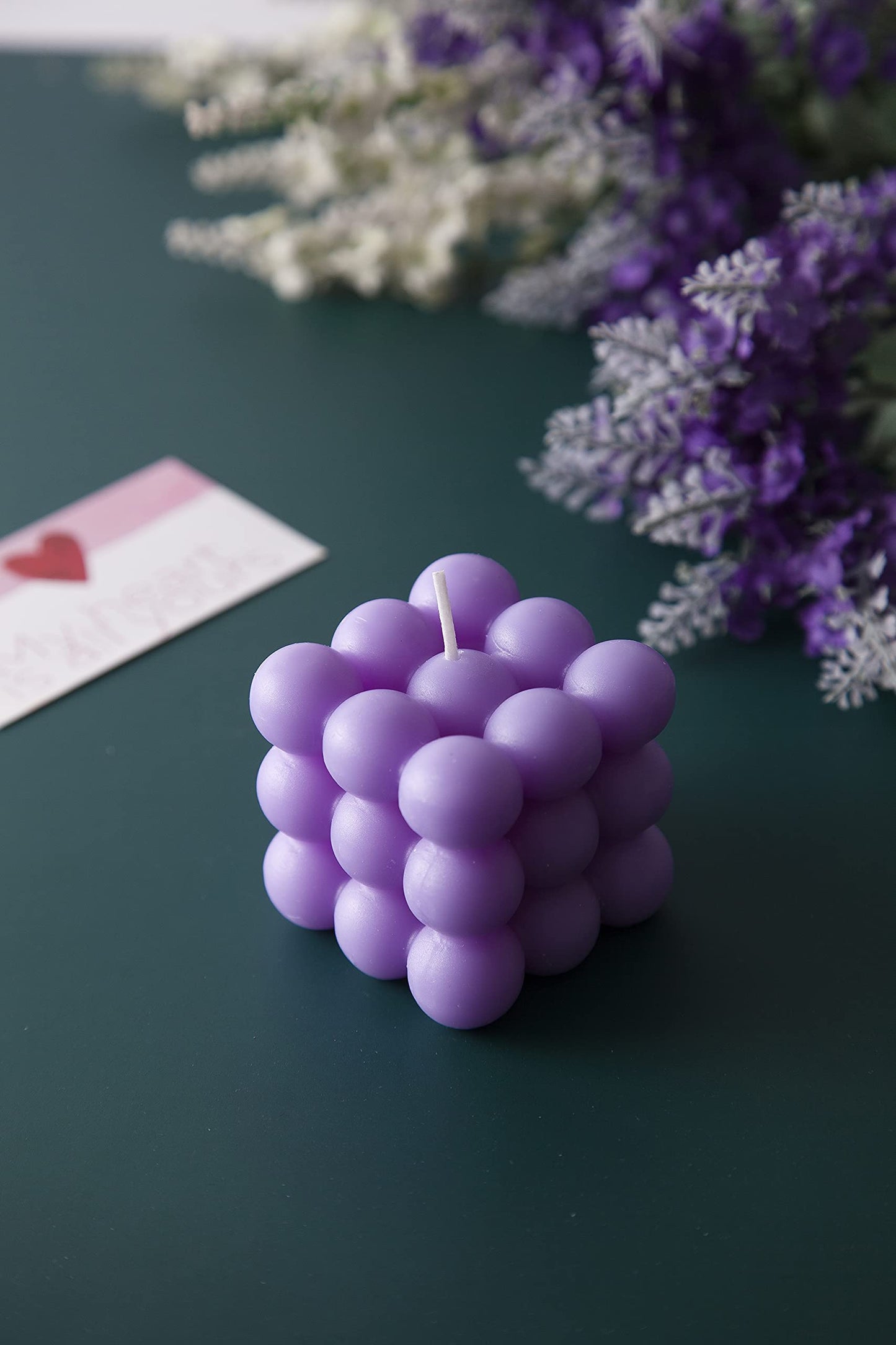 Carol Cao Bubble Candle - Cube Soy Wax Candles, Home Decor Candle, Scented Candle Set 1 Pieces, Home Use and Gifting (Purple) Christmas Gifts