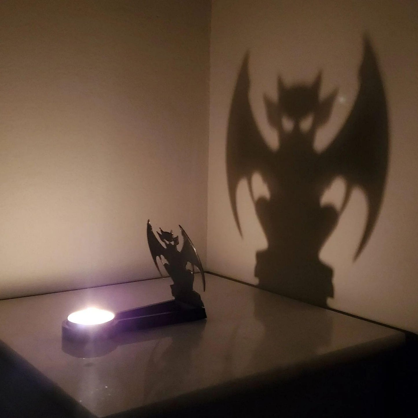2024 New Tealight Shadow Caster, Halloween Tea Light Holder, Witch Halloween Tealight Shadow Caster, Demon Halloween Tealight Shadow Caster for Home Party Scary Candle Stands Table Decor
