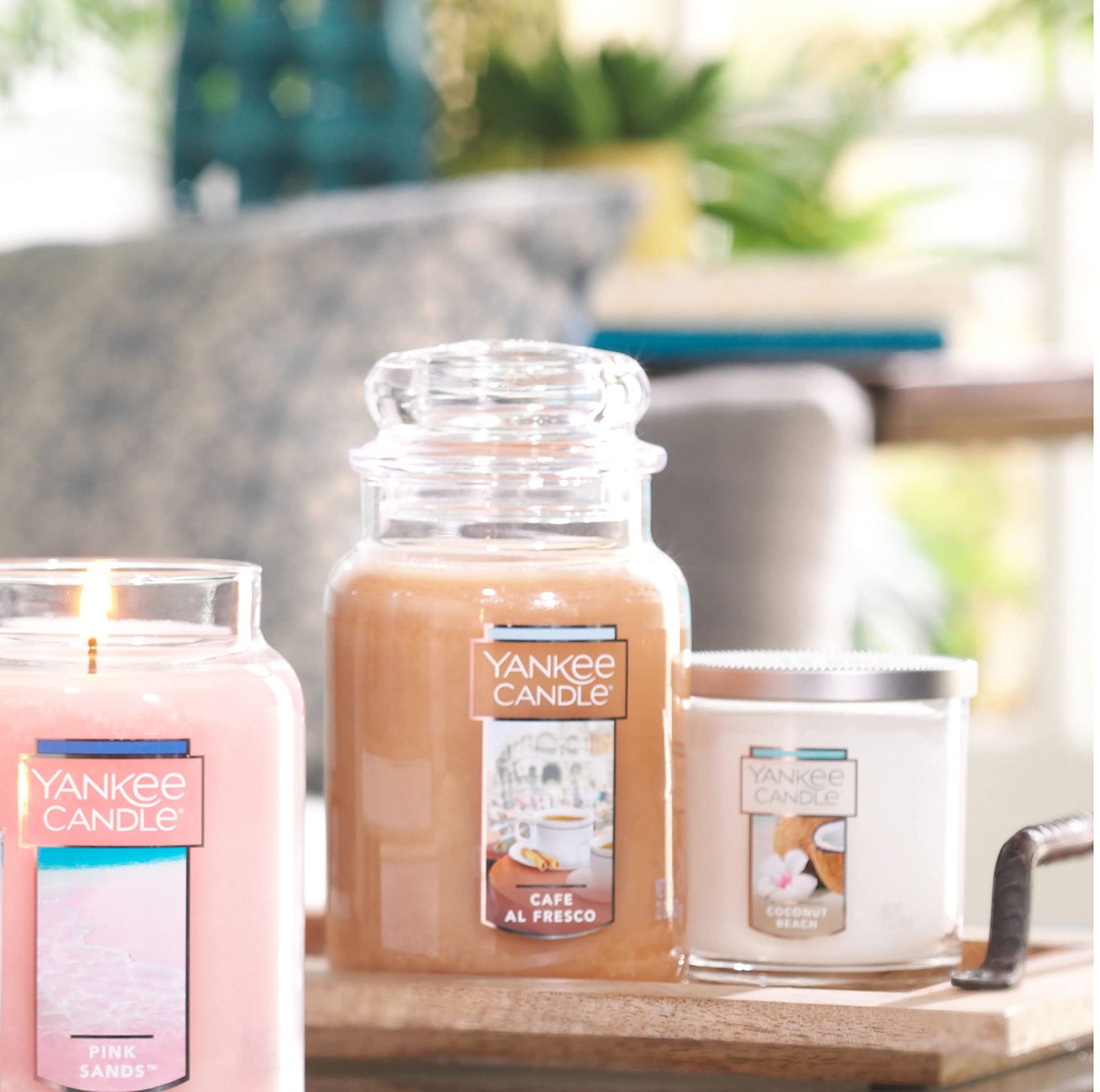Yankee Candle Café al Fresco Scented Classic 22oz Large Jar Single Wick Candle Over 110 Hours of Burn Time