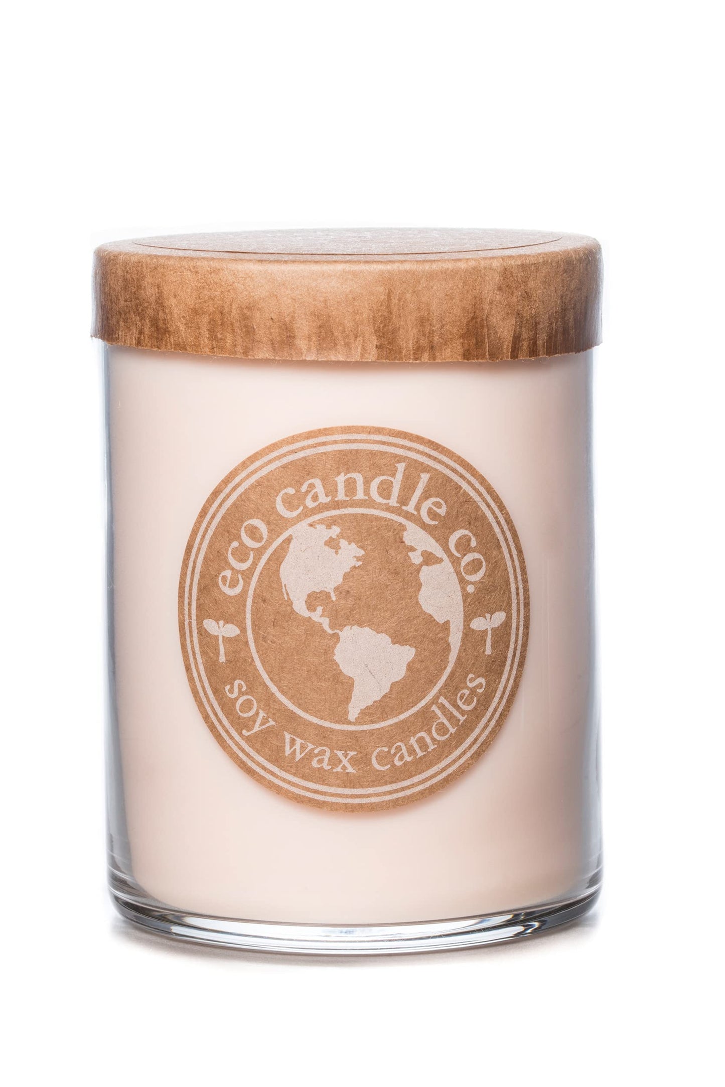 ECO CANDLE CO. Recycled Candle, Wedded Bliss, 18 oz. Double Wick - Scents of Strawberries, Champagne, Lily of The Valley, & Apple Cider - 100% Soy Wax, No Lead, Kraft Paper Label & Lid, Hand Made