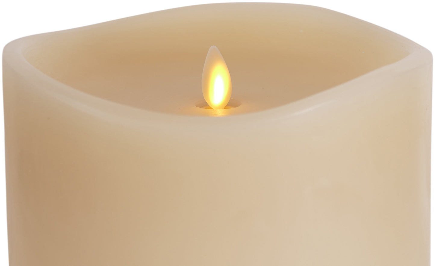Luminara Grand Pillar Flameless LED Candle, Ivory 6.25" x 15", Battery Operated Real Wax w/Timer, Moving Flame, Realistic Unscented Home Decor Safe