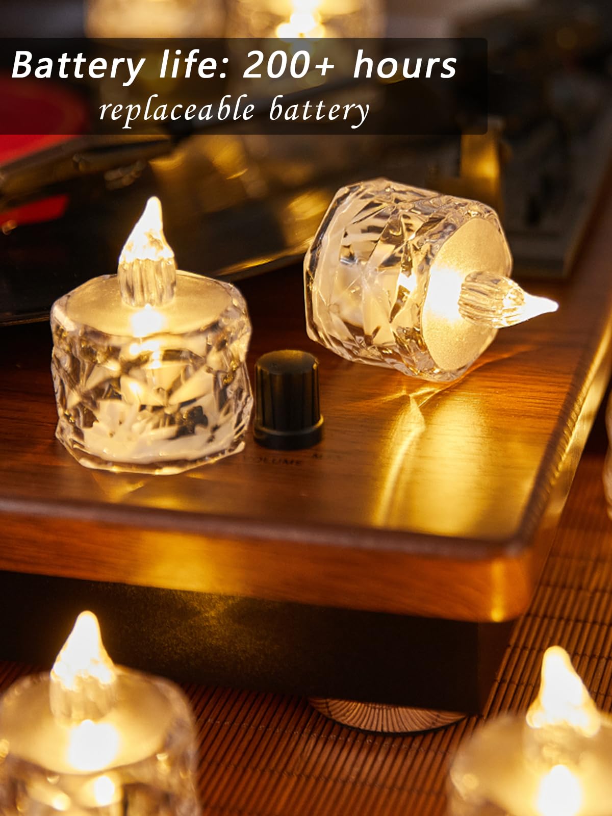 AYMXZT 24PCS Flameless LED Candles - Battery Operated Votive Lights for Wedding Centerpieces, Holiday Tablescapes, Yoga Studios - Safe Tabletop Decor for Dinner Parties & Home Ambiance Lighting