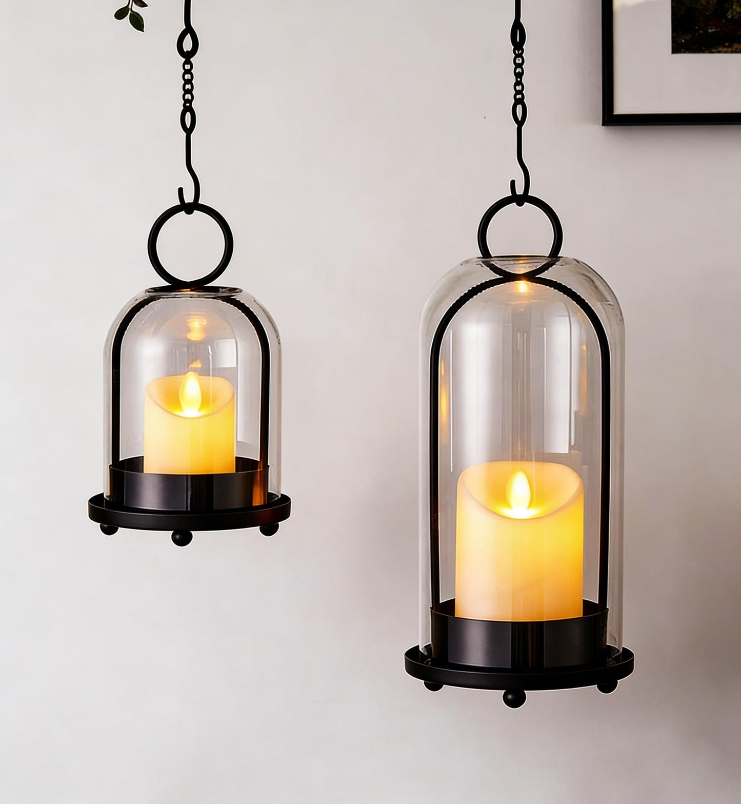 Maimeili Glass Candle Holder Hurricane Candle Lantern Decorative Candle Fits Standard Tealight for Table Wedding Dinning Centerpieces Party Supplies Farmhouse Home Decor（NO Candles）