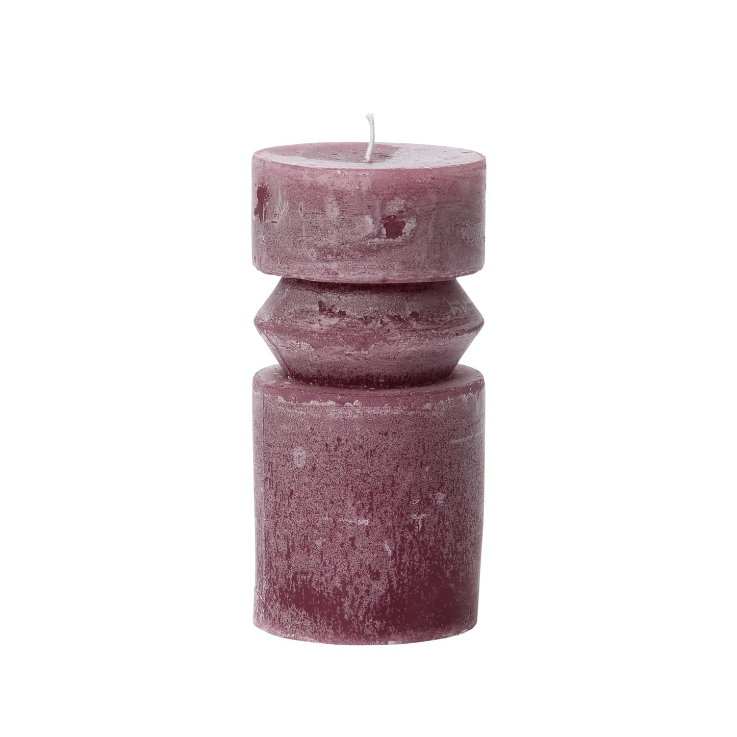 Creative Co-Op Unscented Totem Pillar, Pinot Candles, 3" L x 3" W x 6" H, Purple
