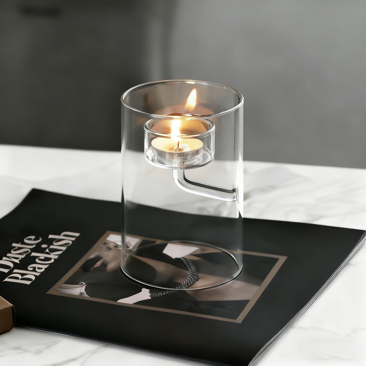 Maimeili Glass Candle Holder Hurricane Crystal Decorative Candle Fits Standard Tealight for Table Wedding Dinning Centerpieces Party Supplies Home Decor