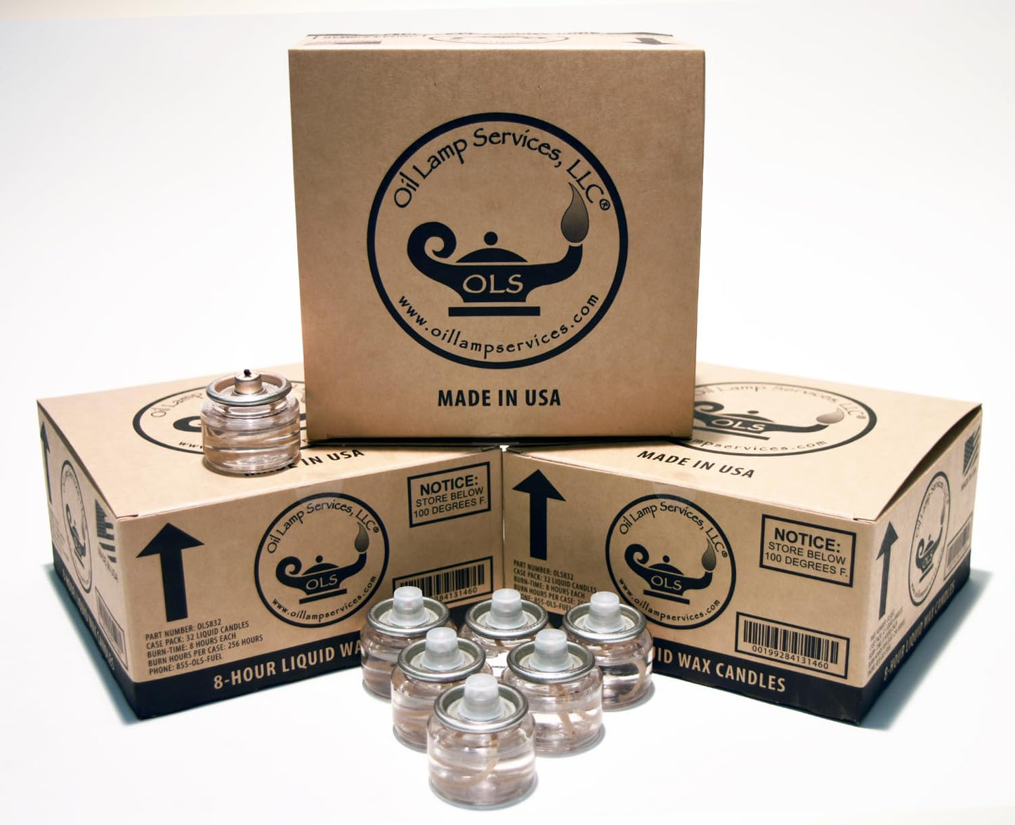 Disposable Liquid Wax Candles, 8-Hour, 32-Pack, Used for Creating Ambiance Lighting at Restaurants and Bars, On Wedding Tables and at Special Events Where Candlelight is Used